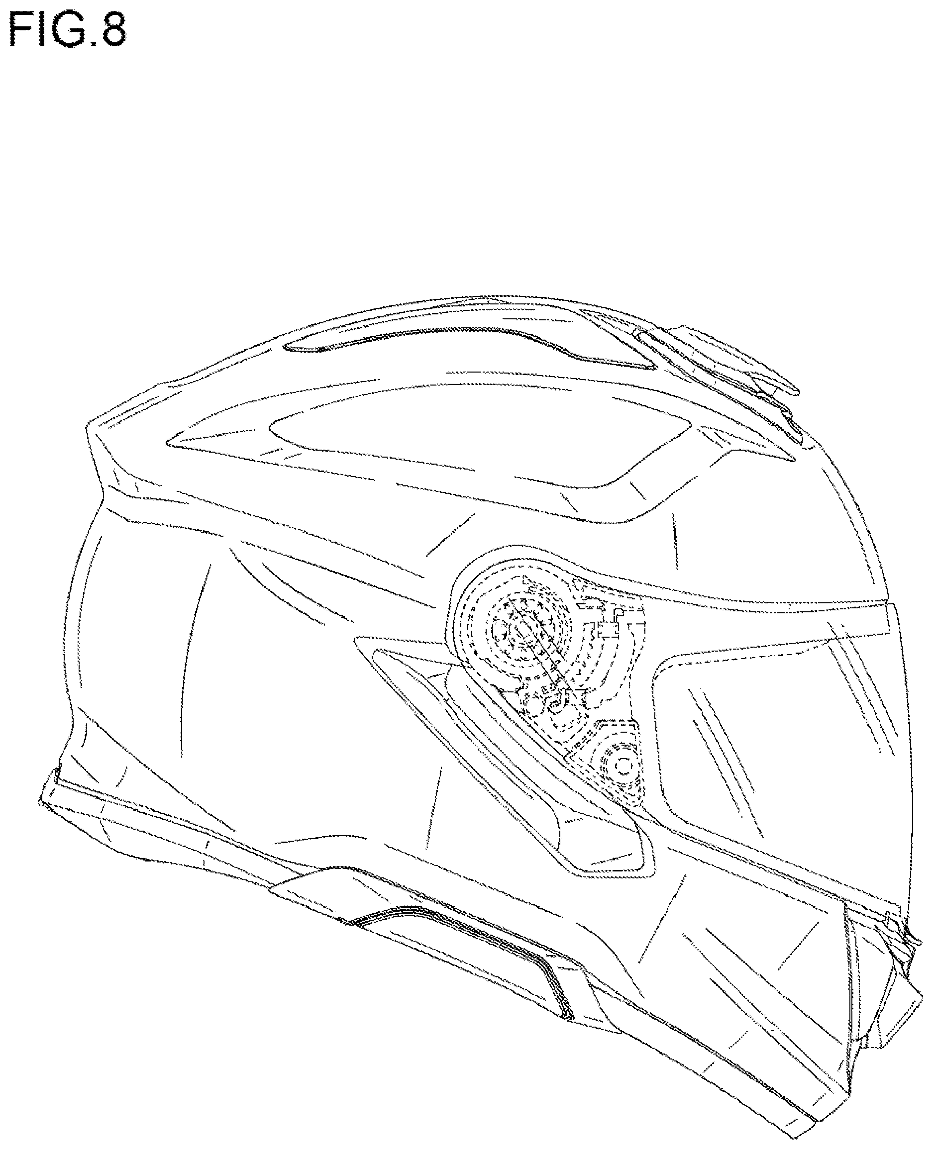 Patent USD1125705 Figure 8 – Helmet