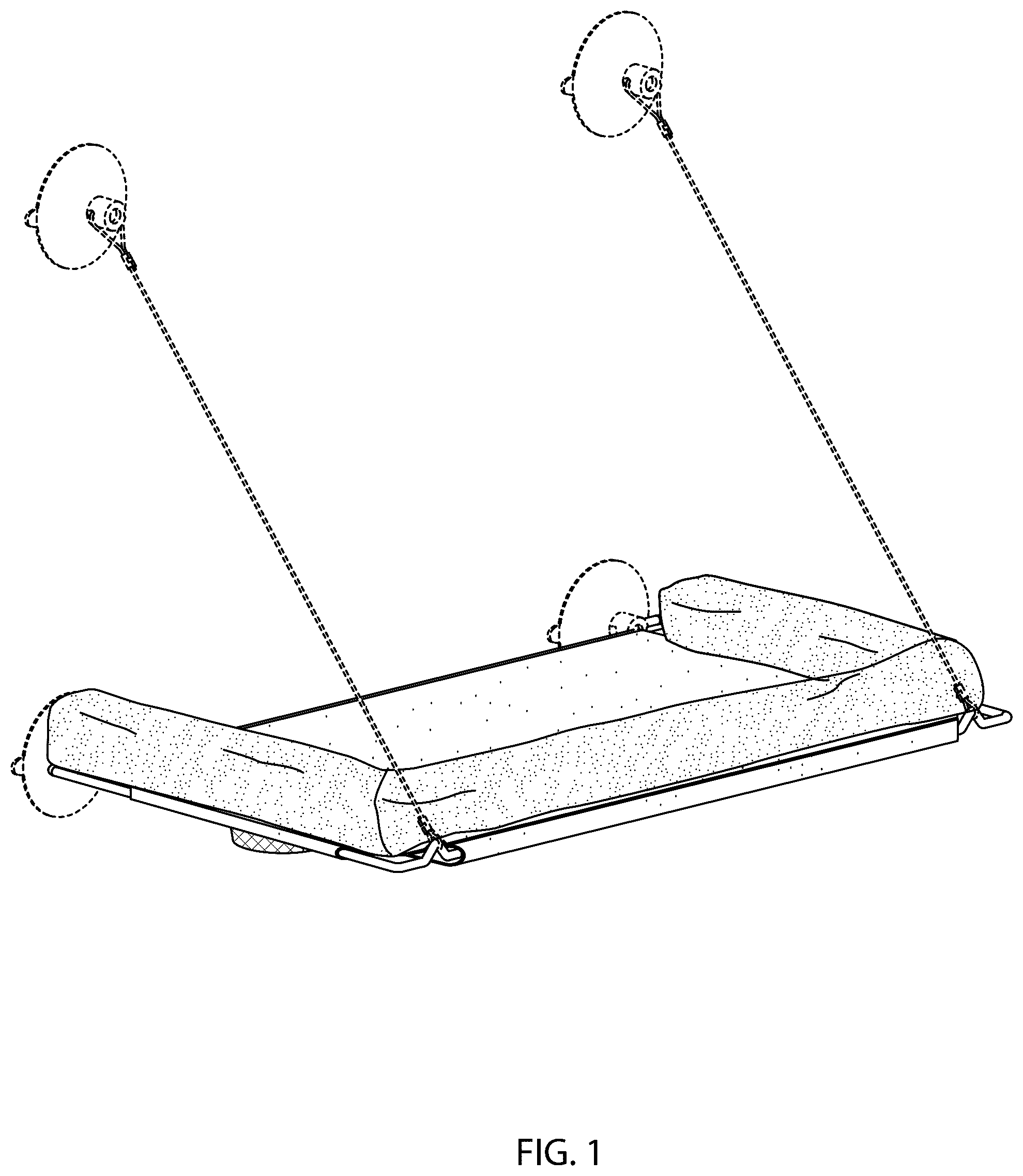 Patent USD1125712 Figure 1 – Pet lounger with bolster