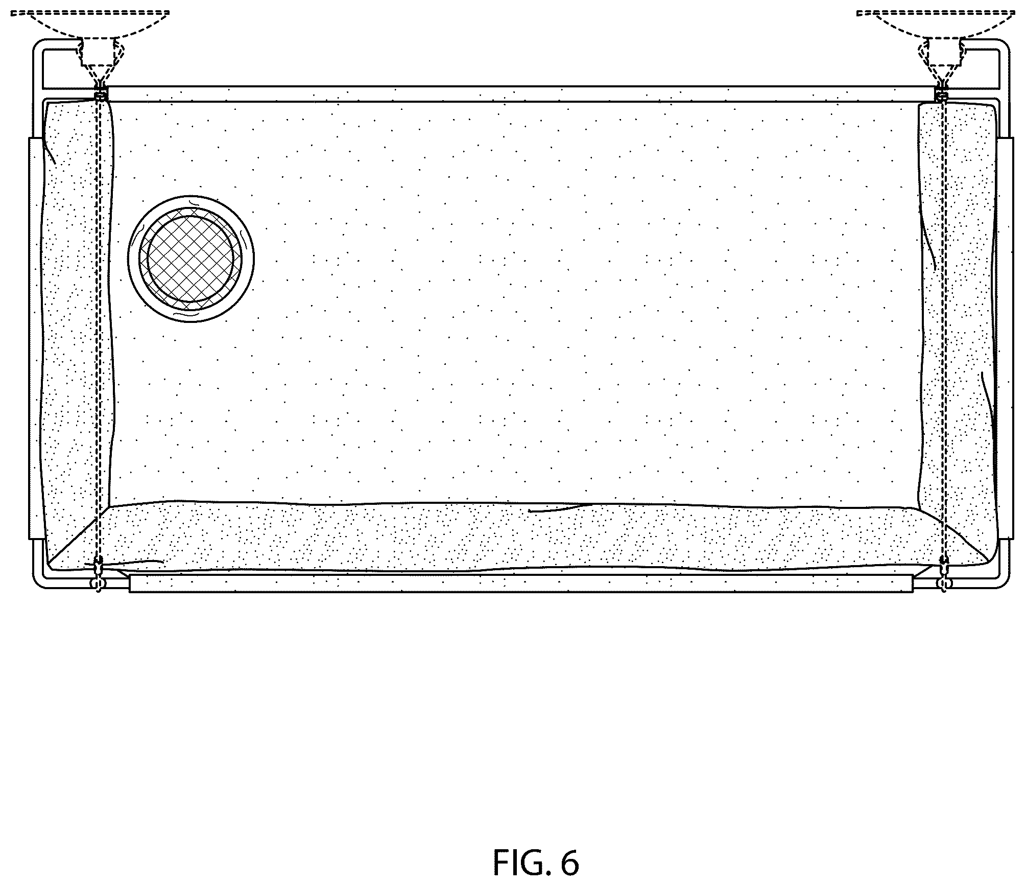 Patent USD1125712 Figure 6 – Pet lounger with bolster
