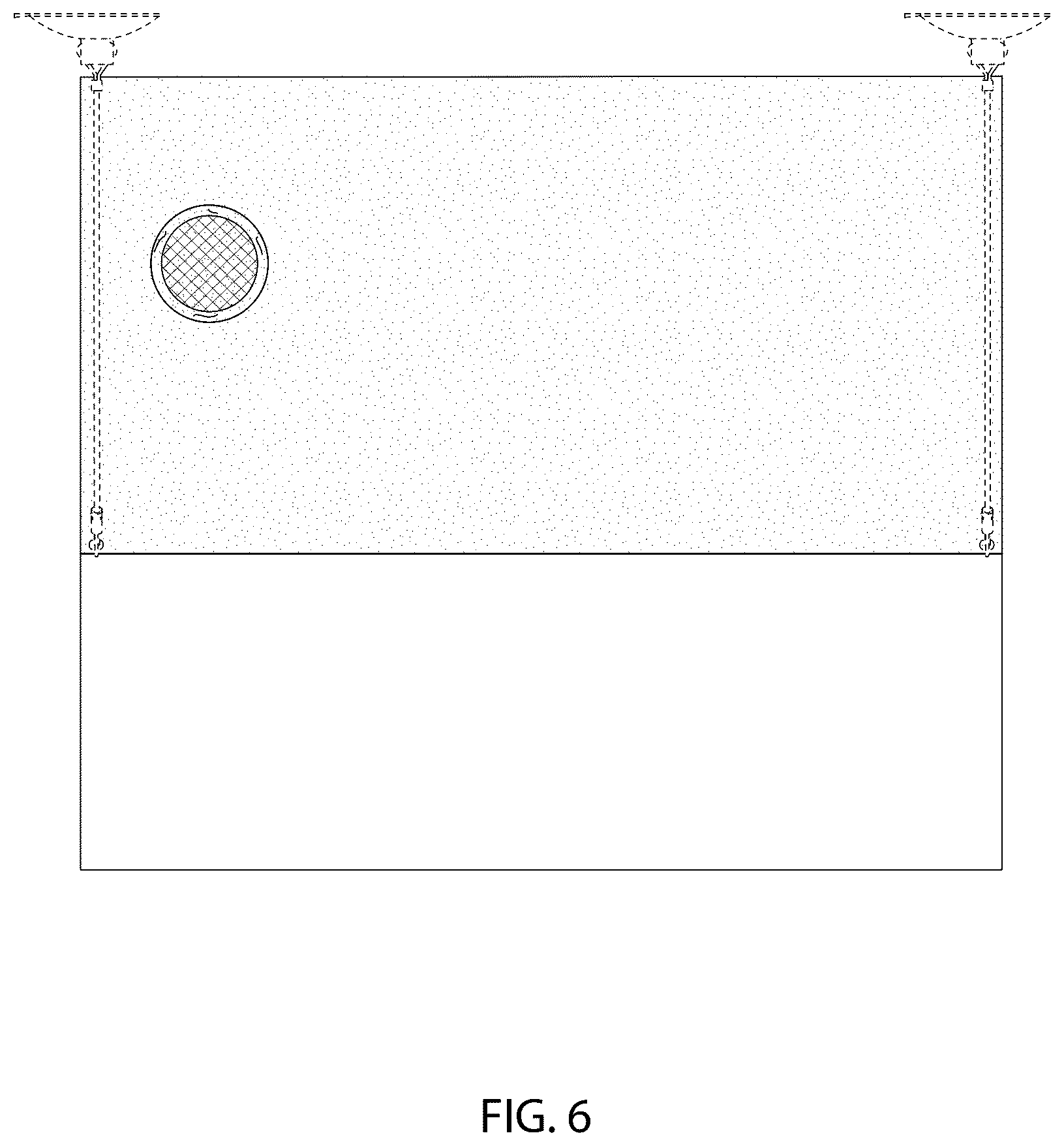 Patent USD1125713 Figure 6 – Pet lounger with enclosure and shelf