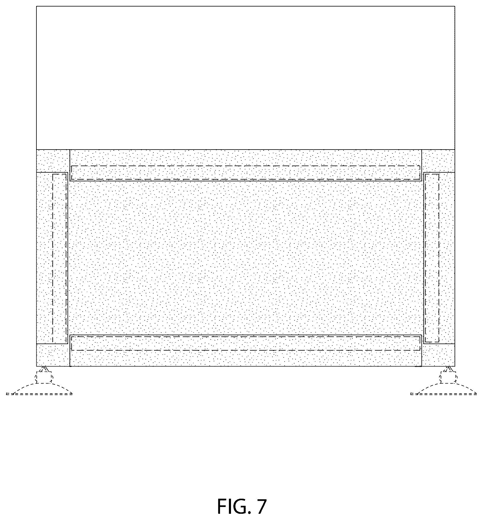 Patent USD1125713 Figure 7 – Pet lounger with enclosure and shelf