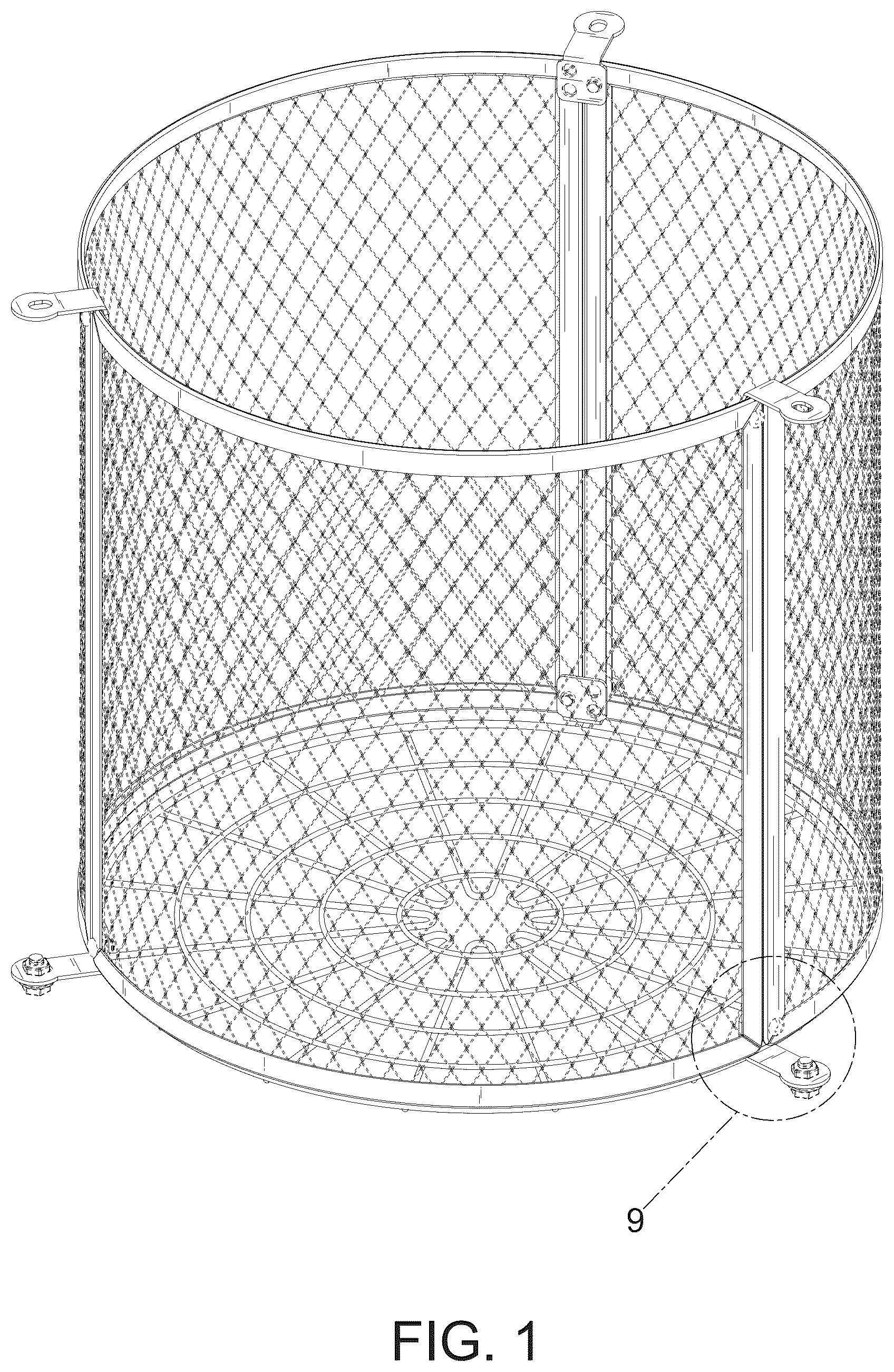 Patent USD1125714 Figure 1 – Feeder protective cover
