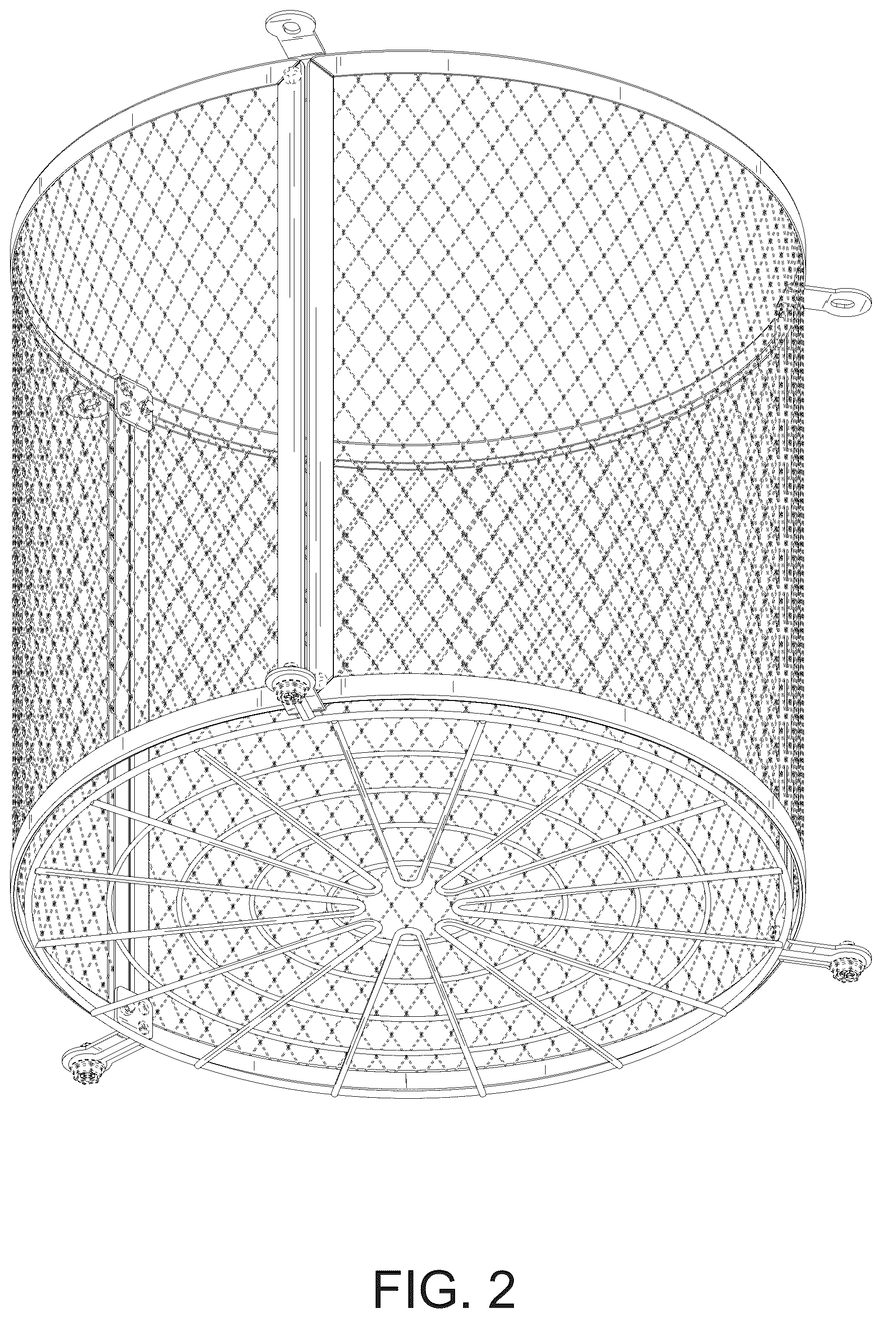Patent USD1125714 Figure 2 – Feeder protective cover