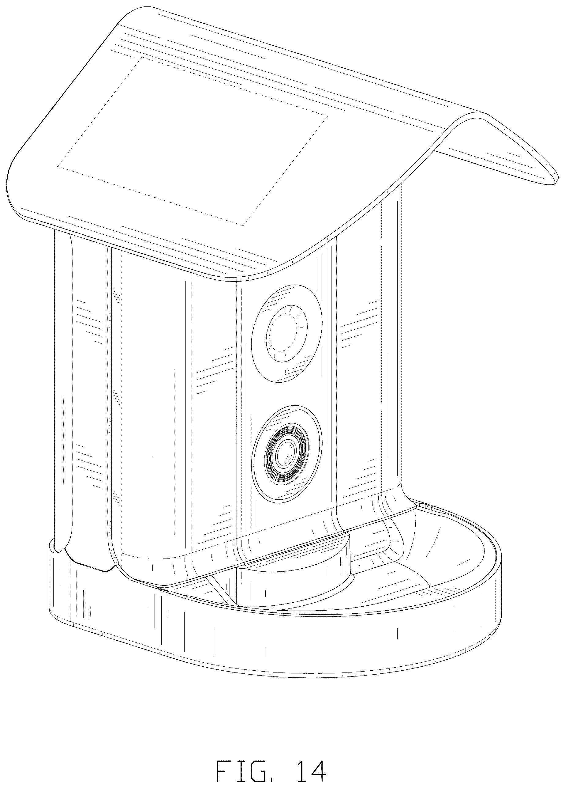 Patent USD1125715 Figure 14 – Bird feeder
