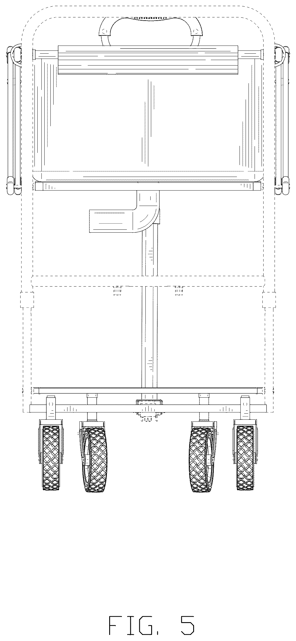 Patent USD1125723 Figure 5 – Pet cleaning cart