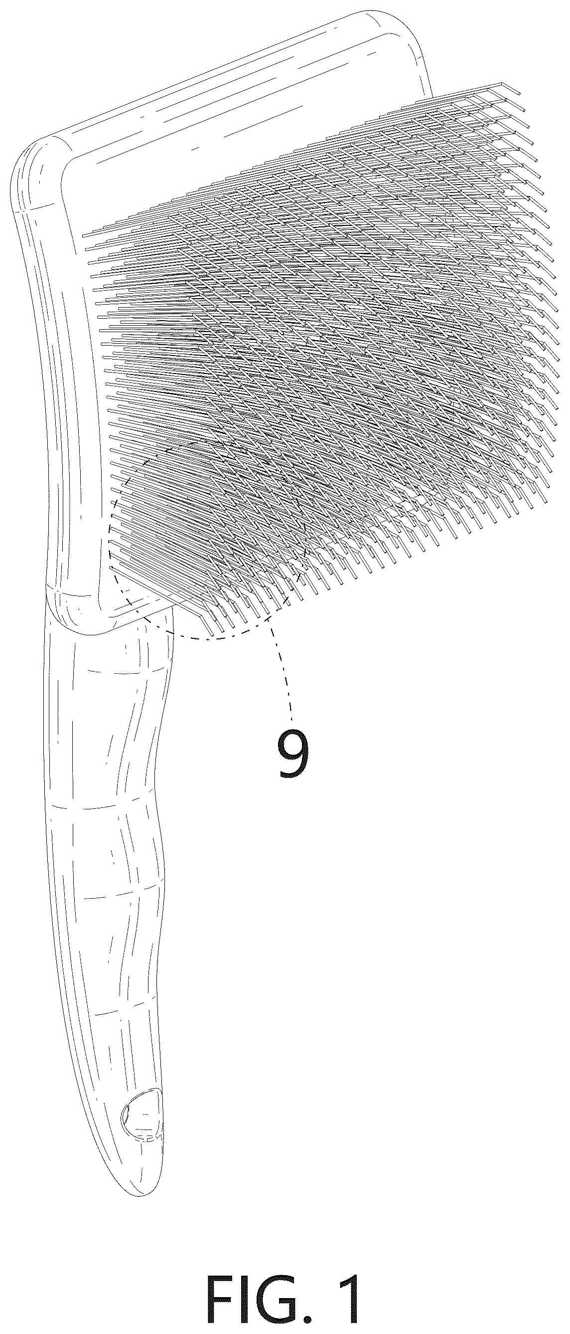 Patent USD1125724 Figure 1 – Pet slicker brush