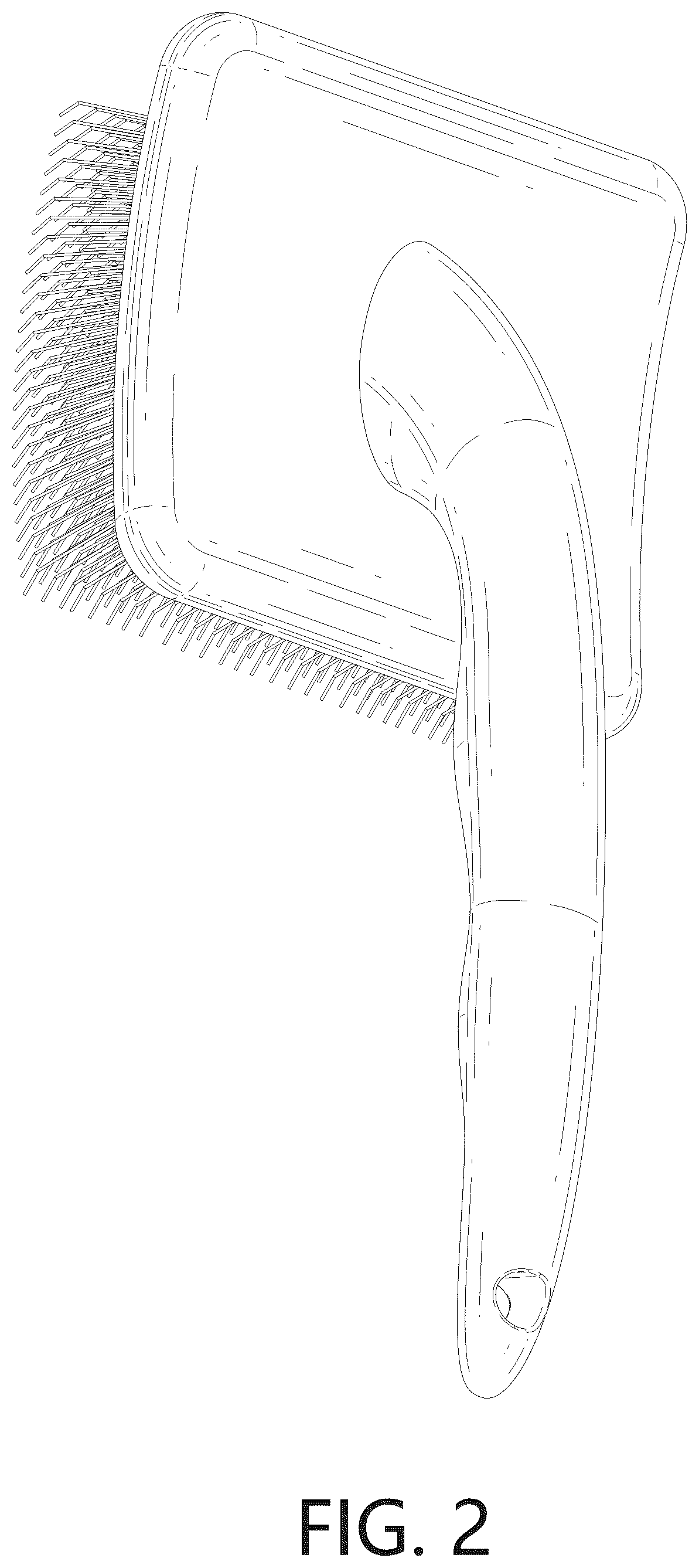 Patent USD1125724 Figure 2 – Pet slicker brush