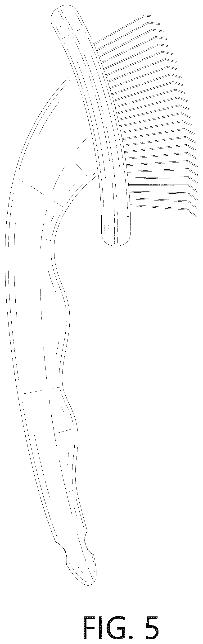Patent USD1125724 Figure 5 – Pet slicker brush