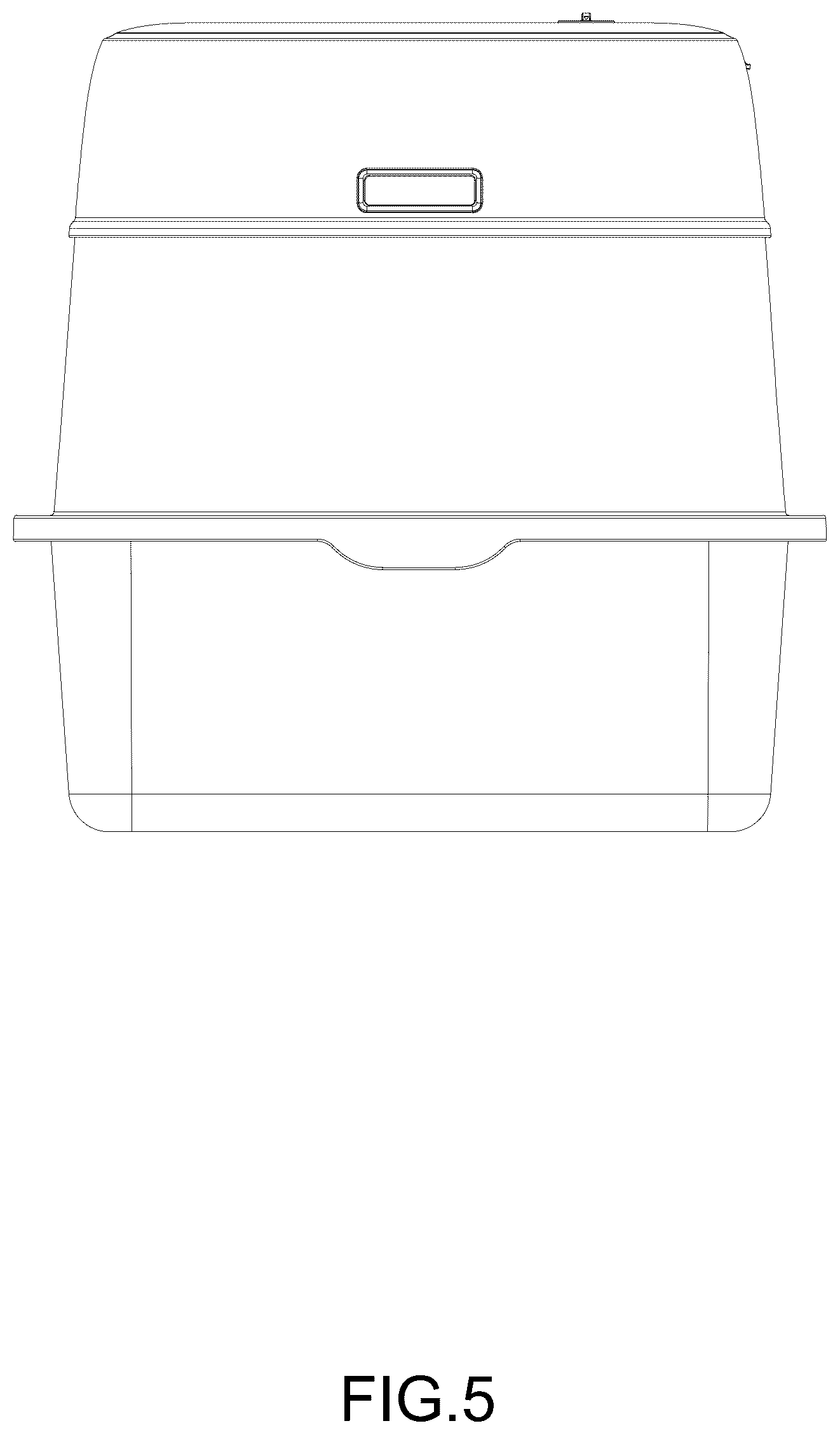 Patent USD1125725 Figure 5 – Cat litter box