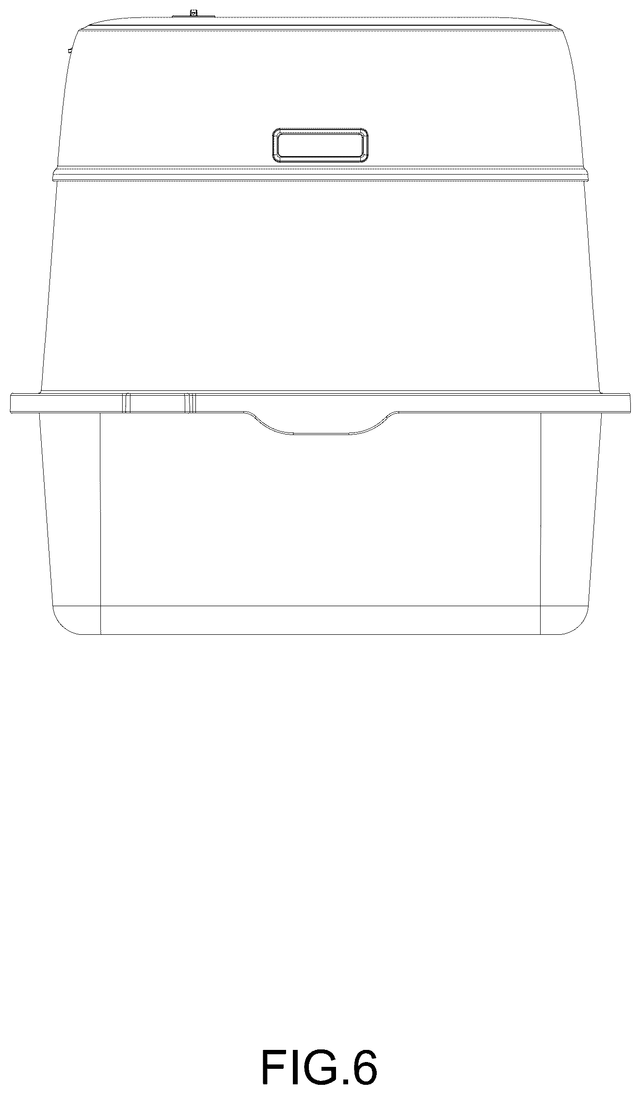 Patent USD1125725 Figure 6 – Cat litter box