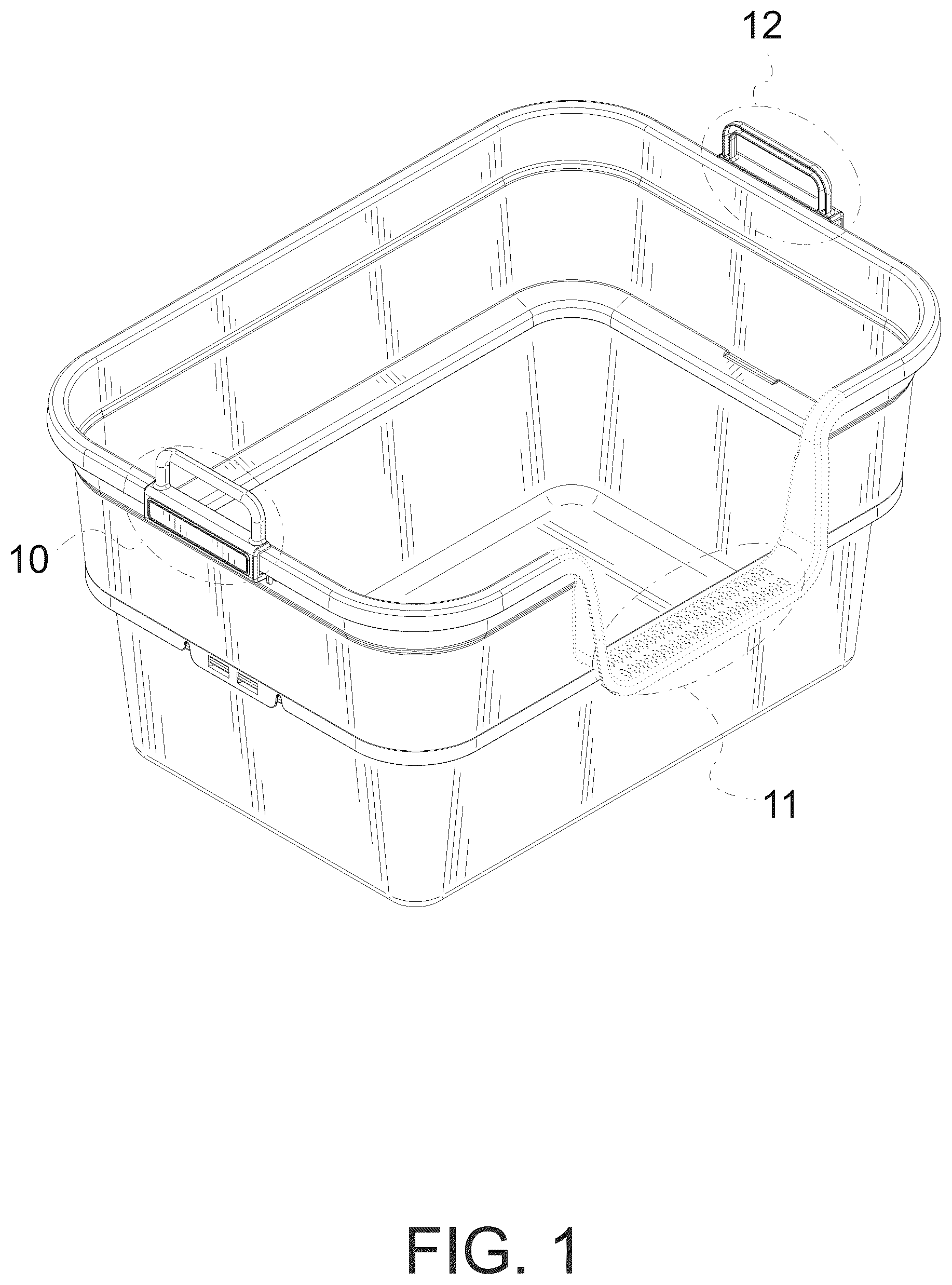 Patent USD1125727 Figure 1 – Cat litter box