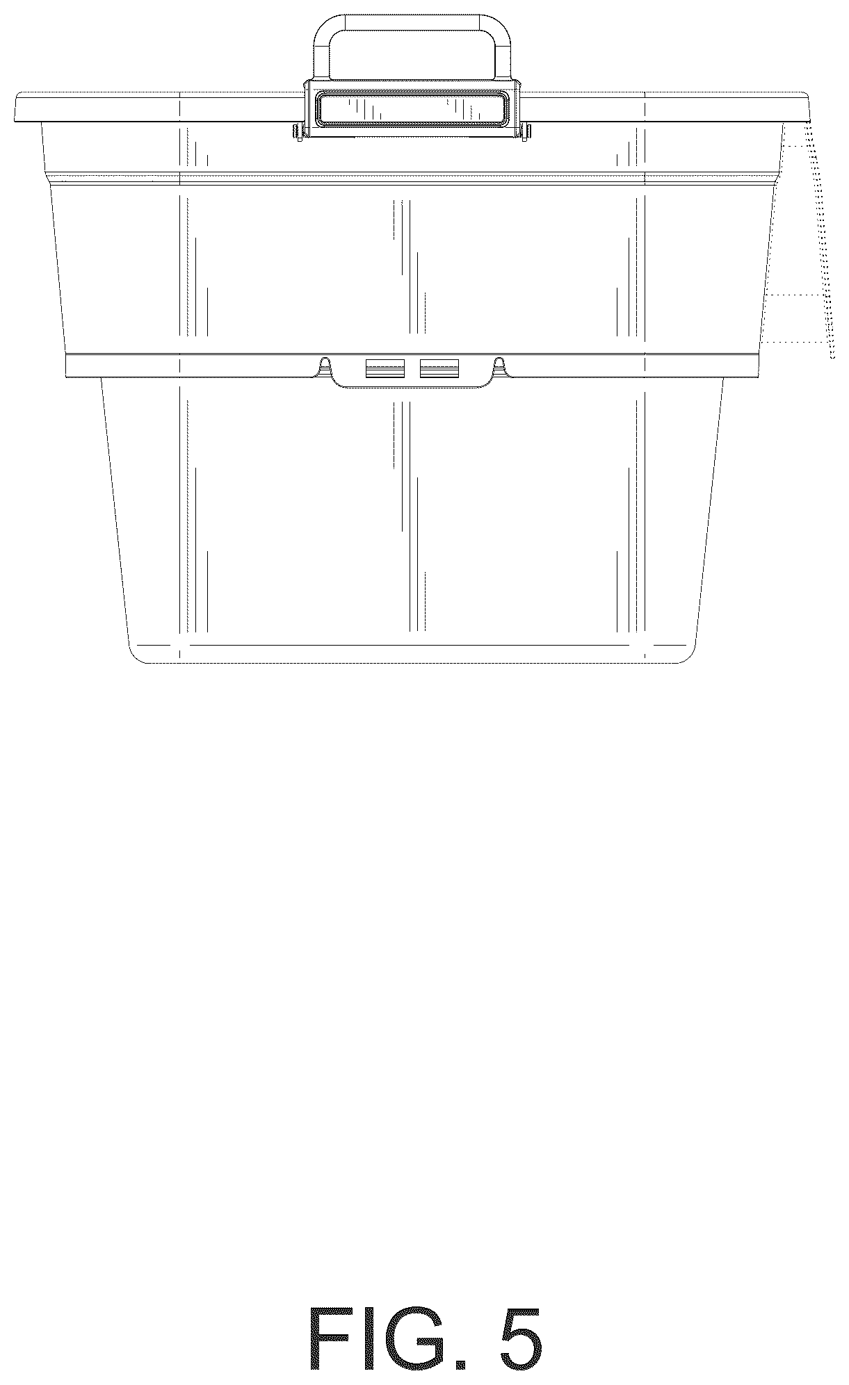 Patent USD1125727 Figure 5 – Cat litter box