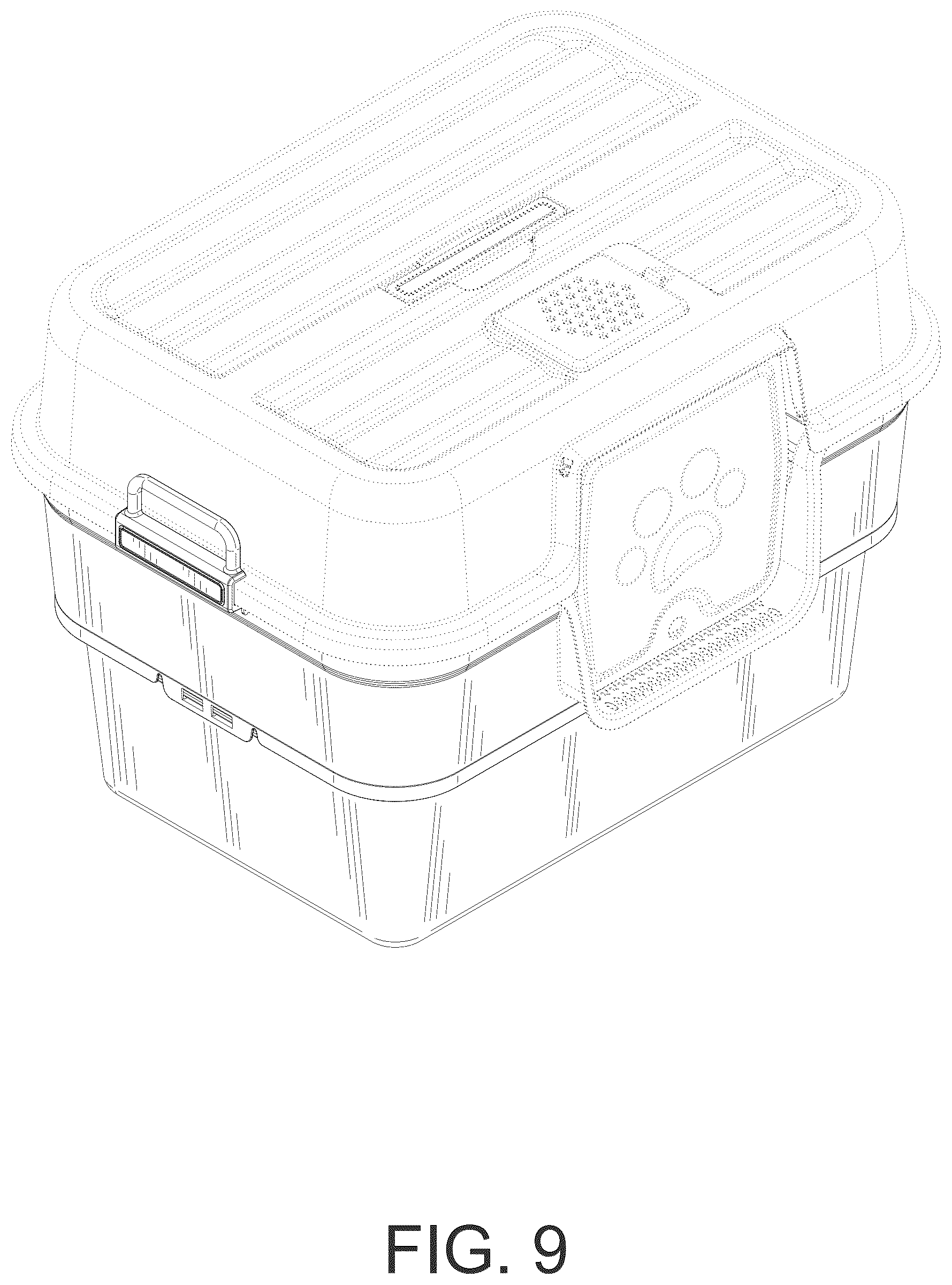 Patent USD1125727 Figure 9 – Cat litter box