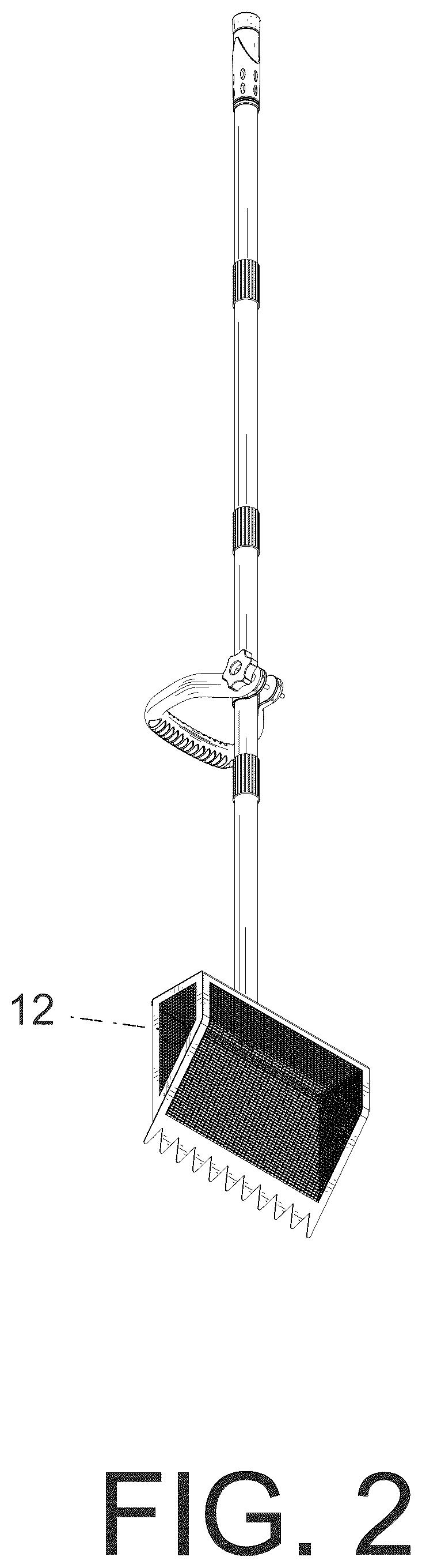 Patent USD1125728 Figure 2 – Chicken poop scooper