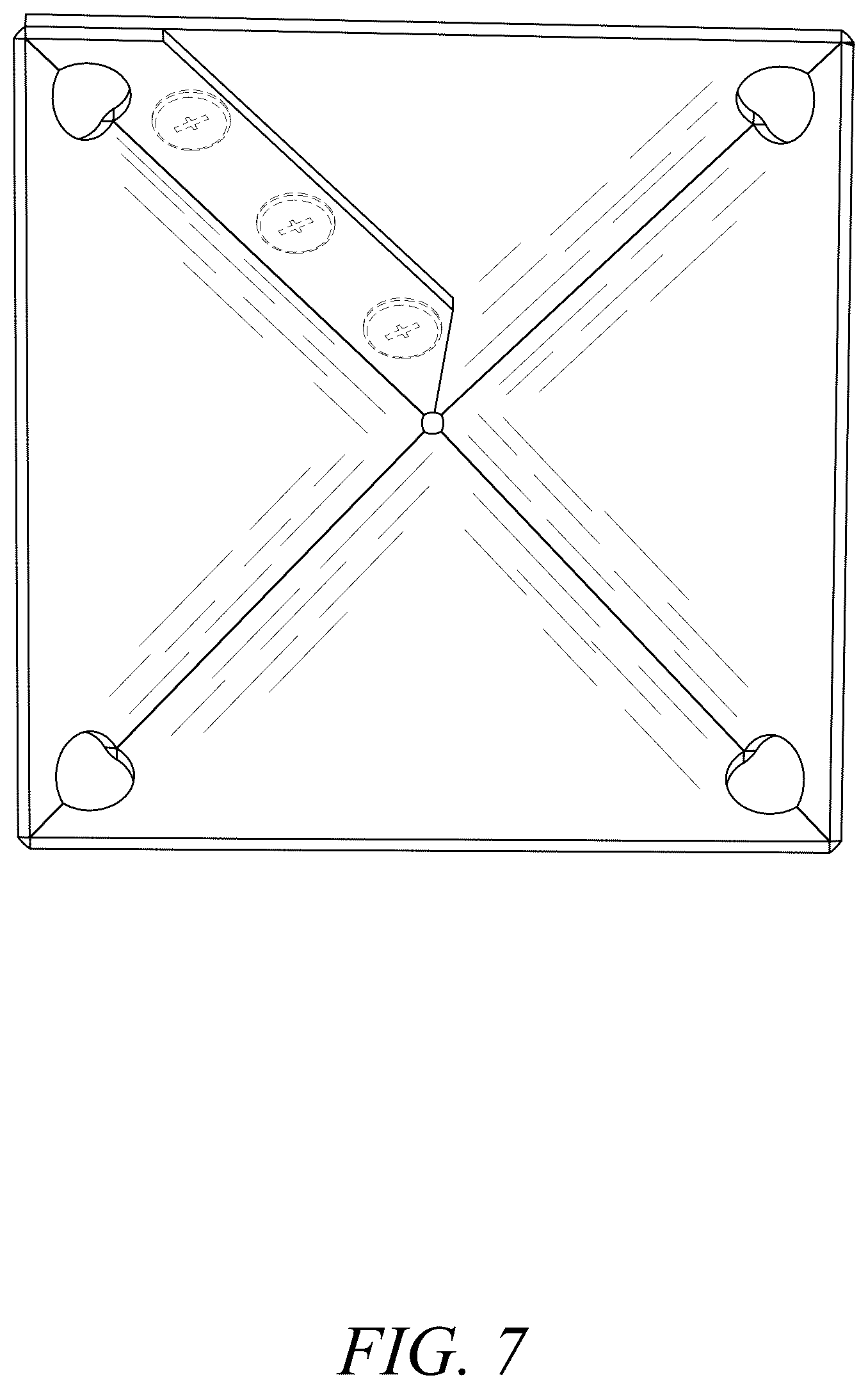 Patent USD1125729 Figure 7 – Cover for a brooder heating plate
