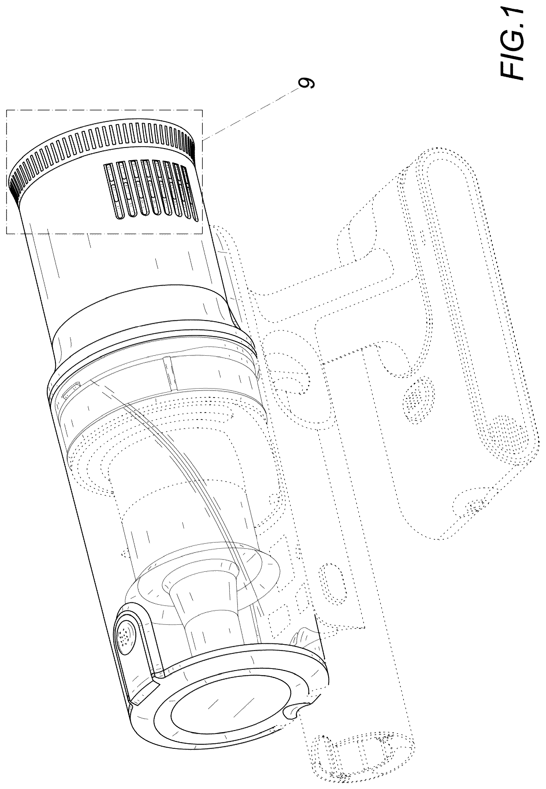 Patent USD1125739 — Handheld vacuum cleaner — Figure 1