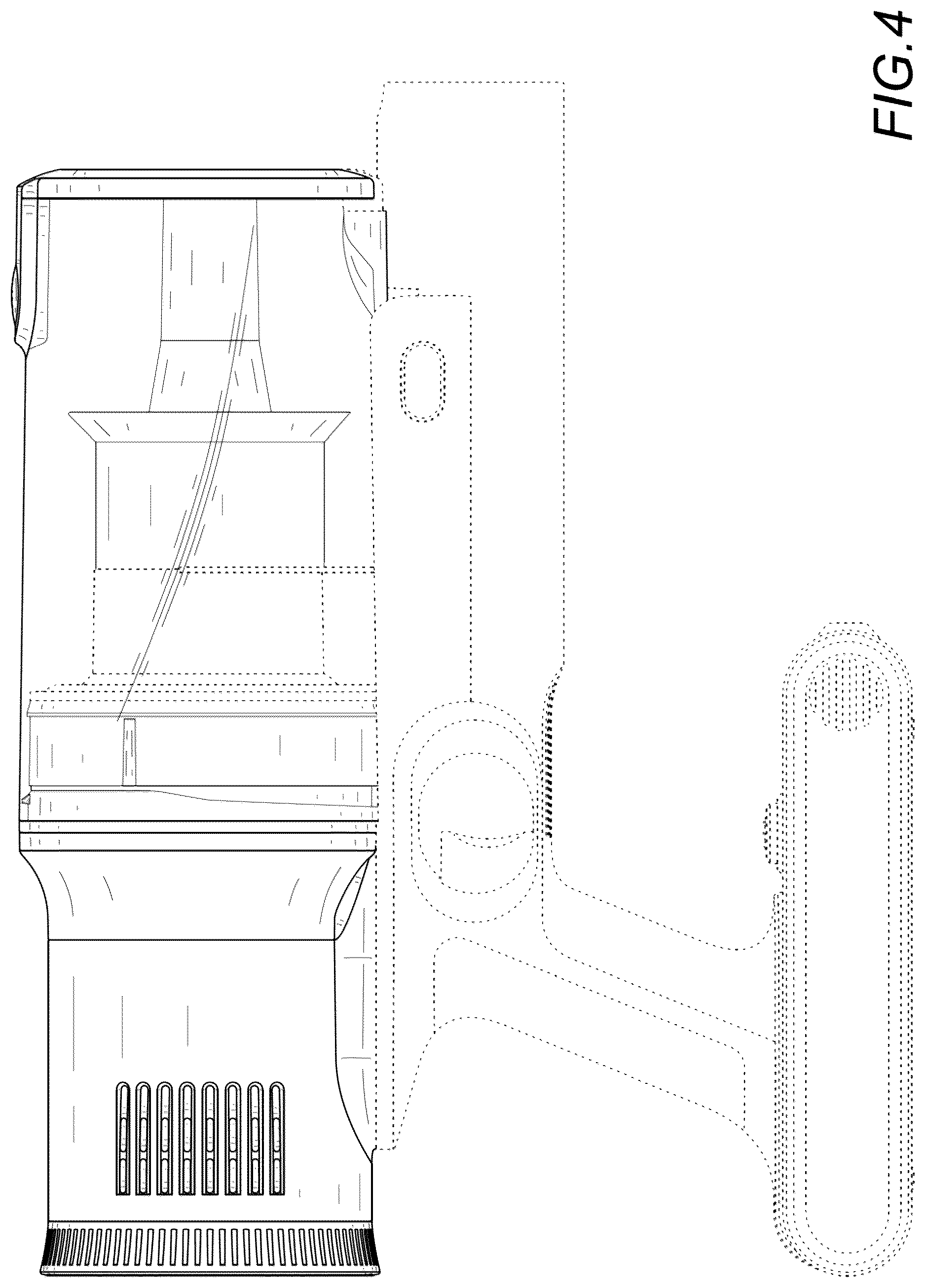 Patent USD1125739 Figure 4 – Handheld vacuum cleaner