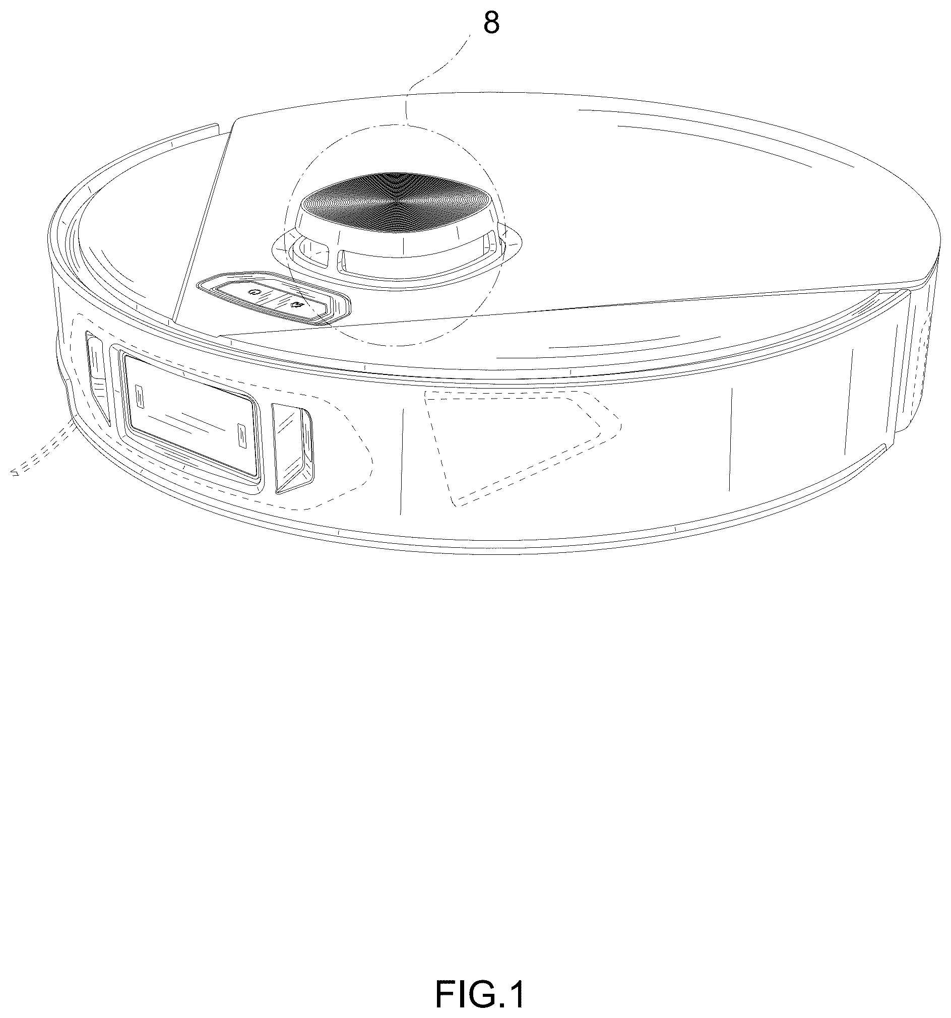 Patent USD1125743 Figure 1 – Robotic vacuum cleaner
