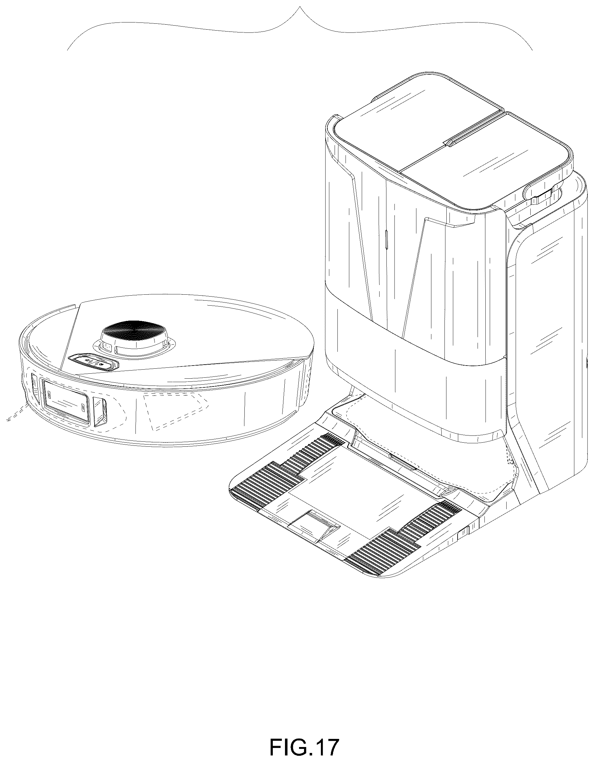 Patent USD1125743 Figure 17 – Robotic vacuum cleaner