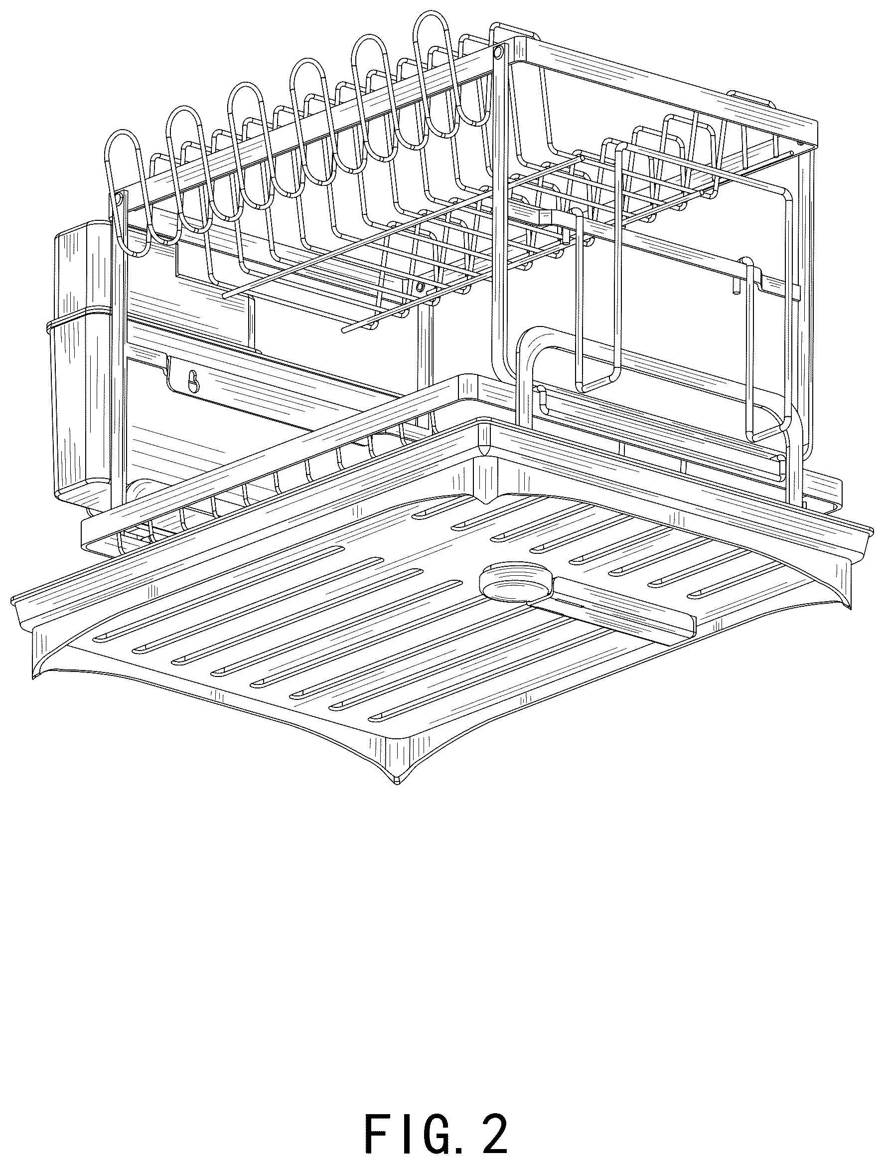 Patent USD1125754 Figure 2 – Dish drainer