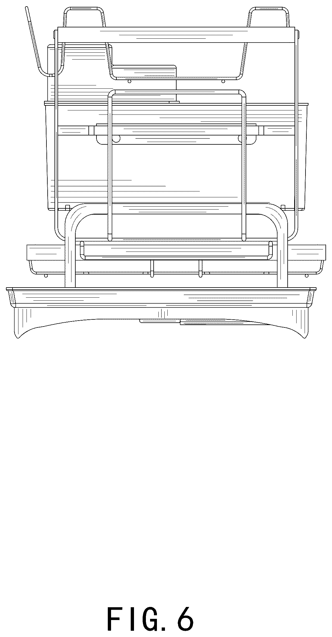 Patent USD1125754 Figure 6 – Dish drainer