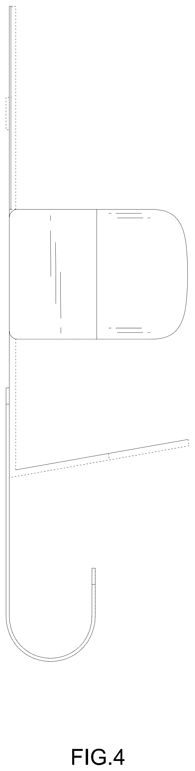 Patent USD1125755 Figure 4 – Ironing board holder