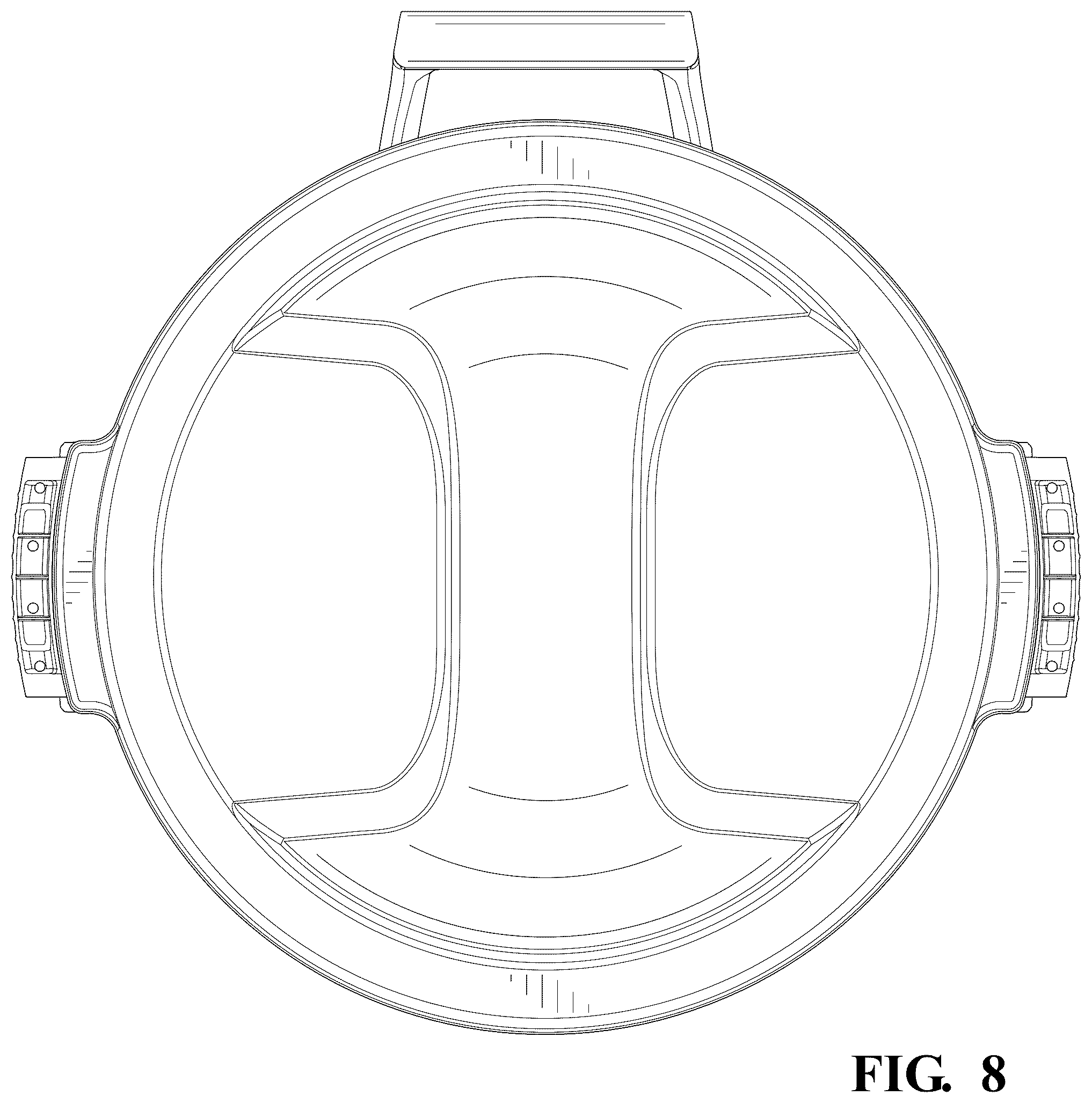 Patent USD1125756 Figure 8 – Trash can