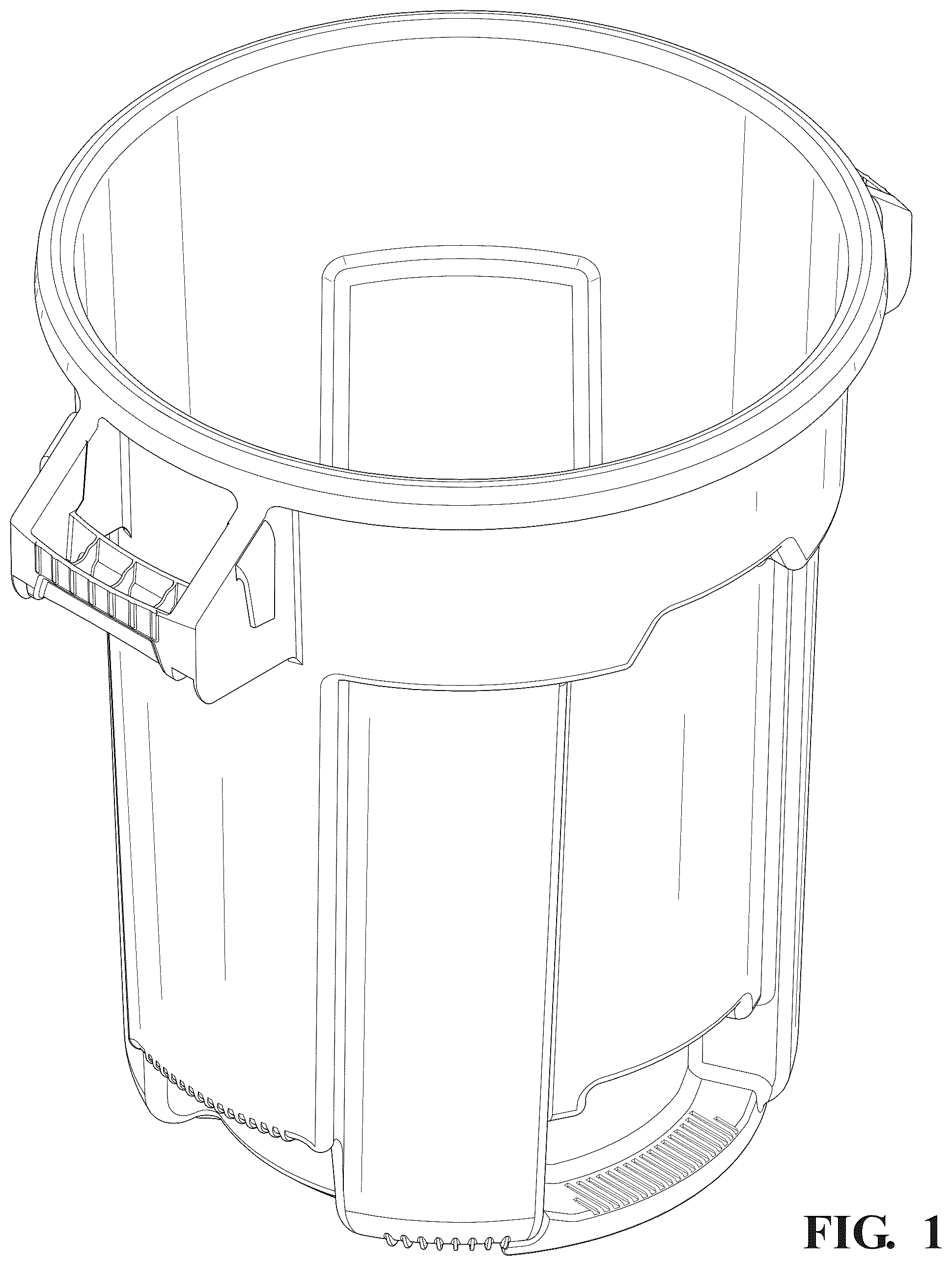Patent USD1125757 — Trash can receptacle — Figure 1