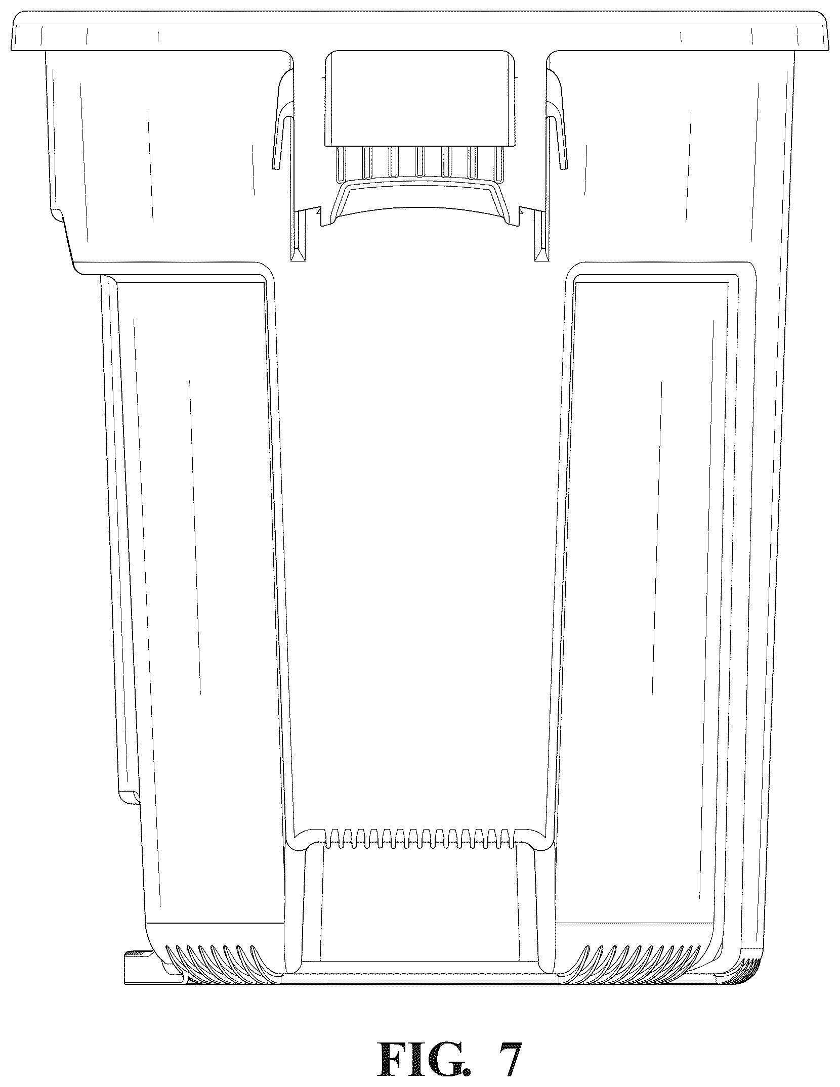 Patent USD1125757 Figure 7 – Trash can receptacle