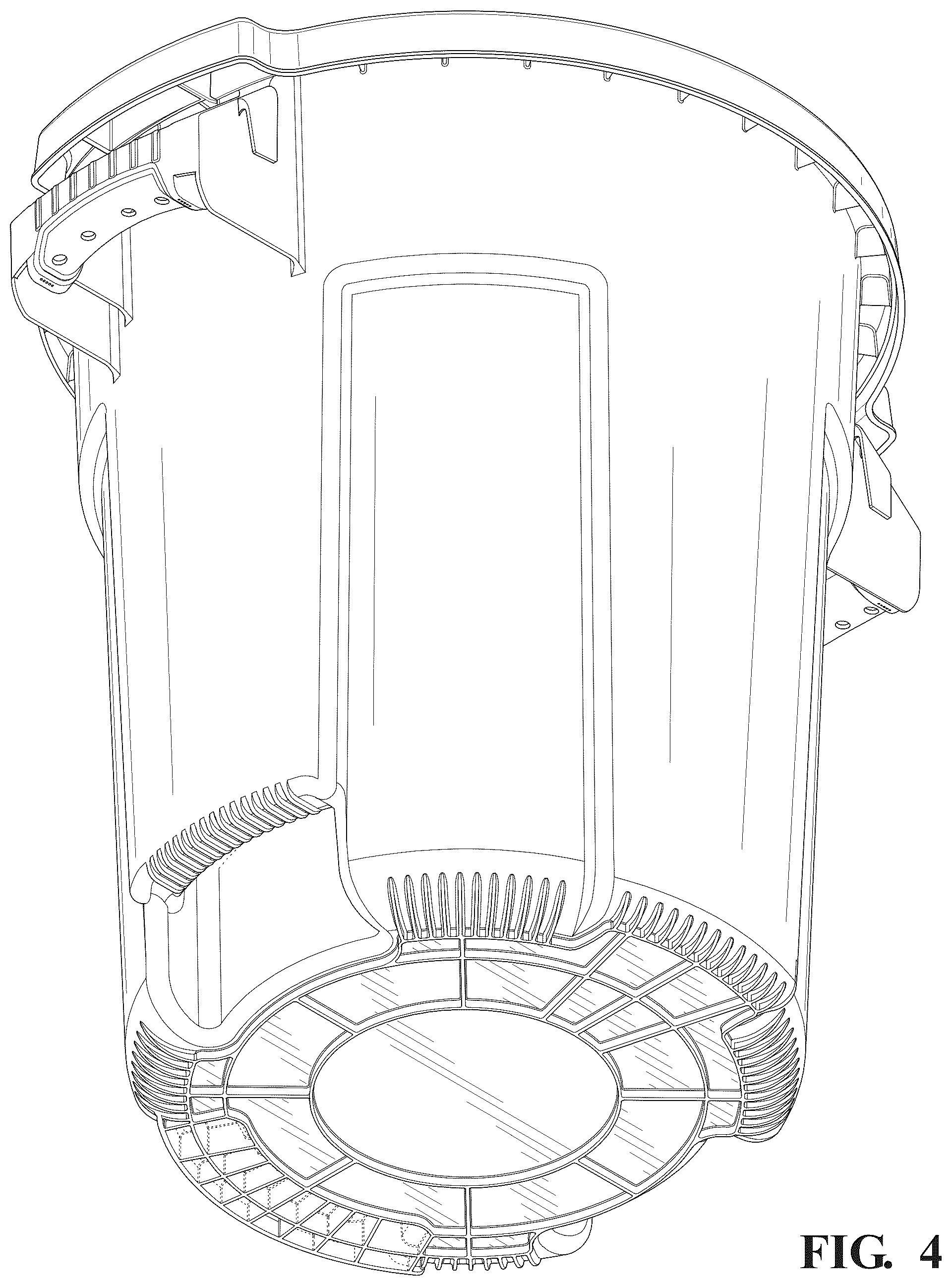 Patent USD1125759 Figure 4 – Trash can