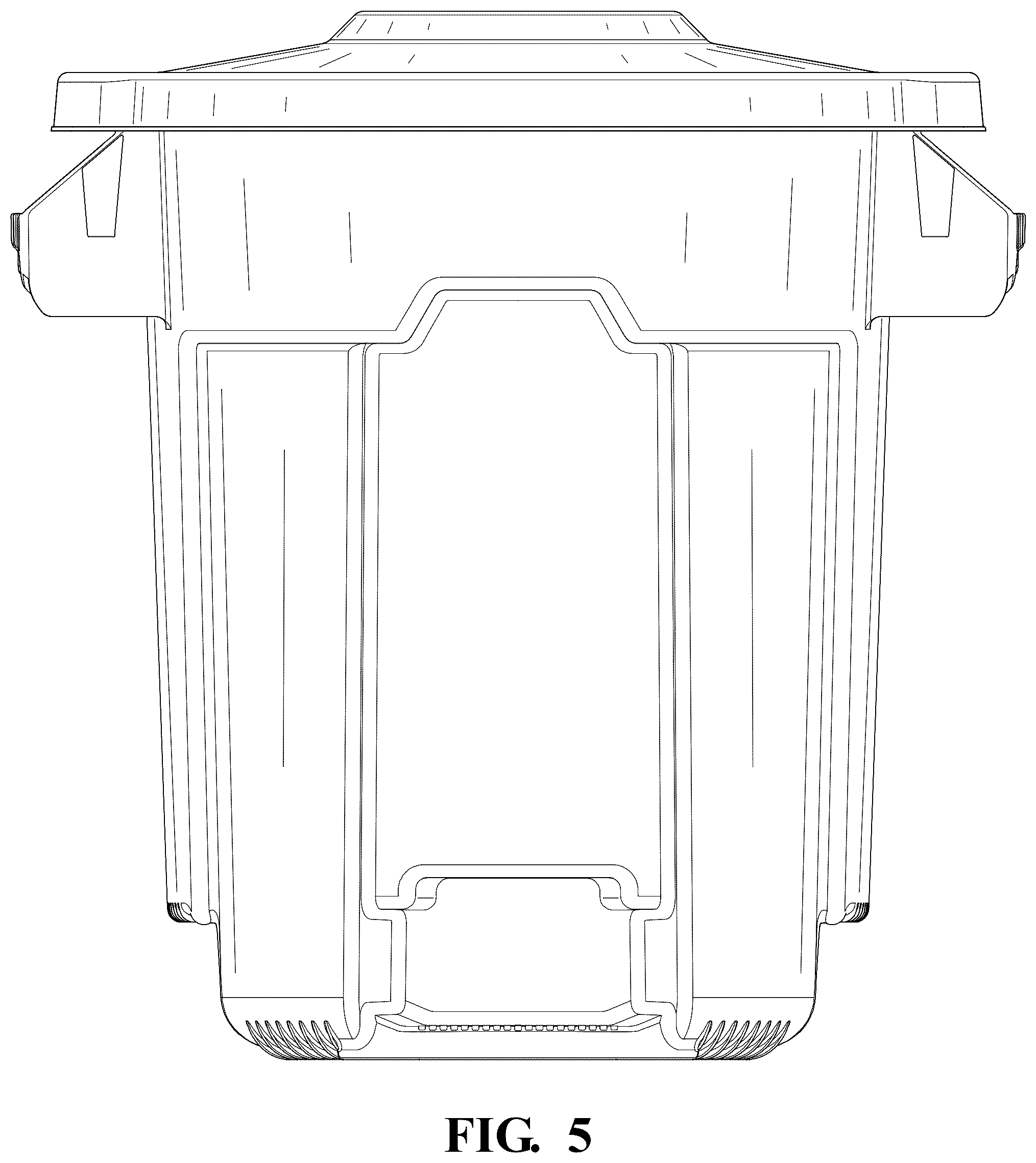Patent USD1125759 Figure 5 – Trash can