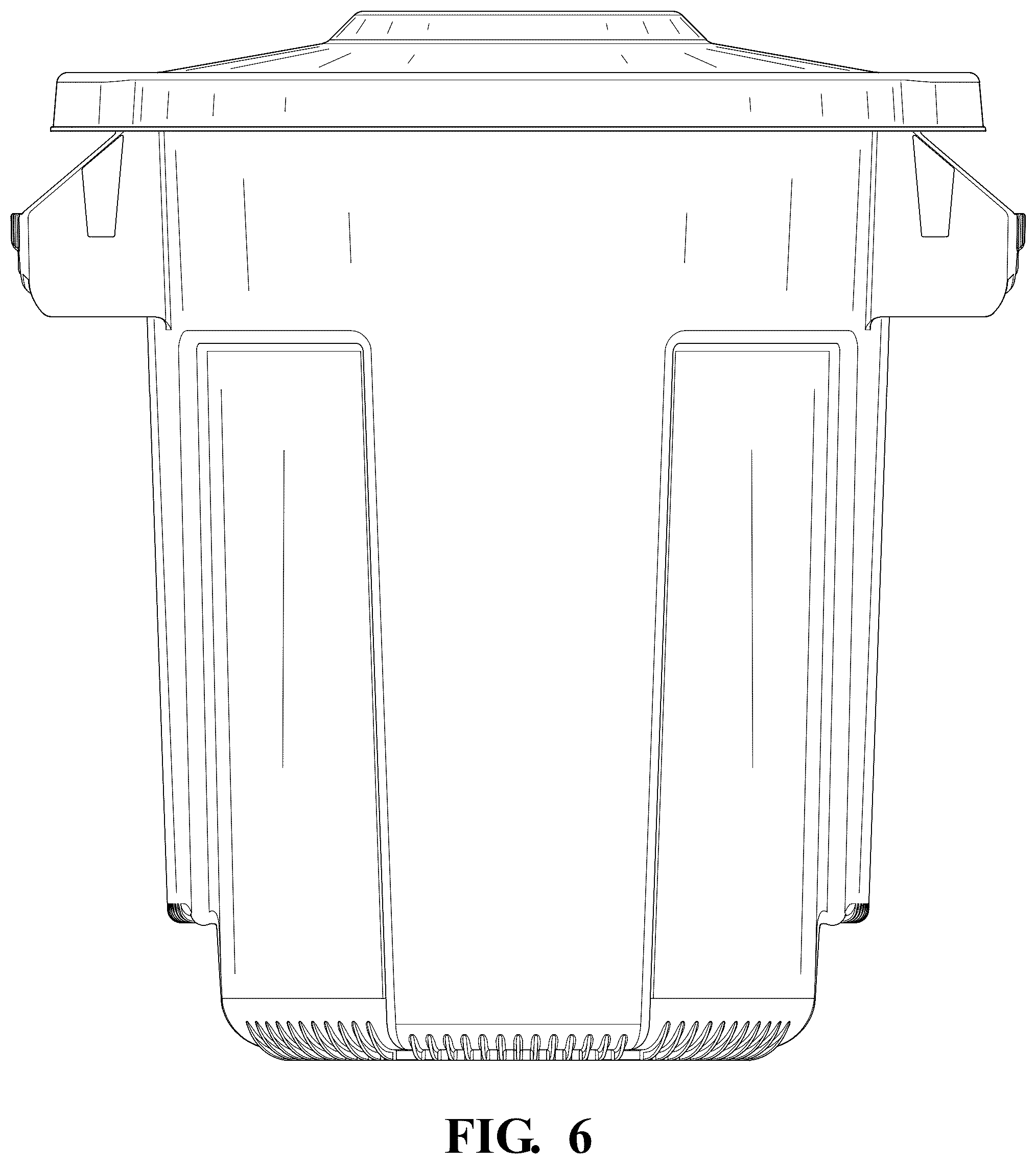 Patent USD1125759 Figure 6 – Trash can
