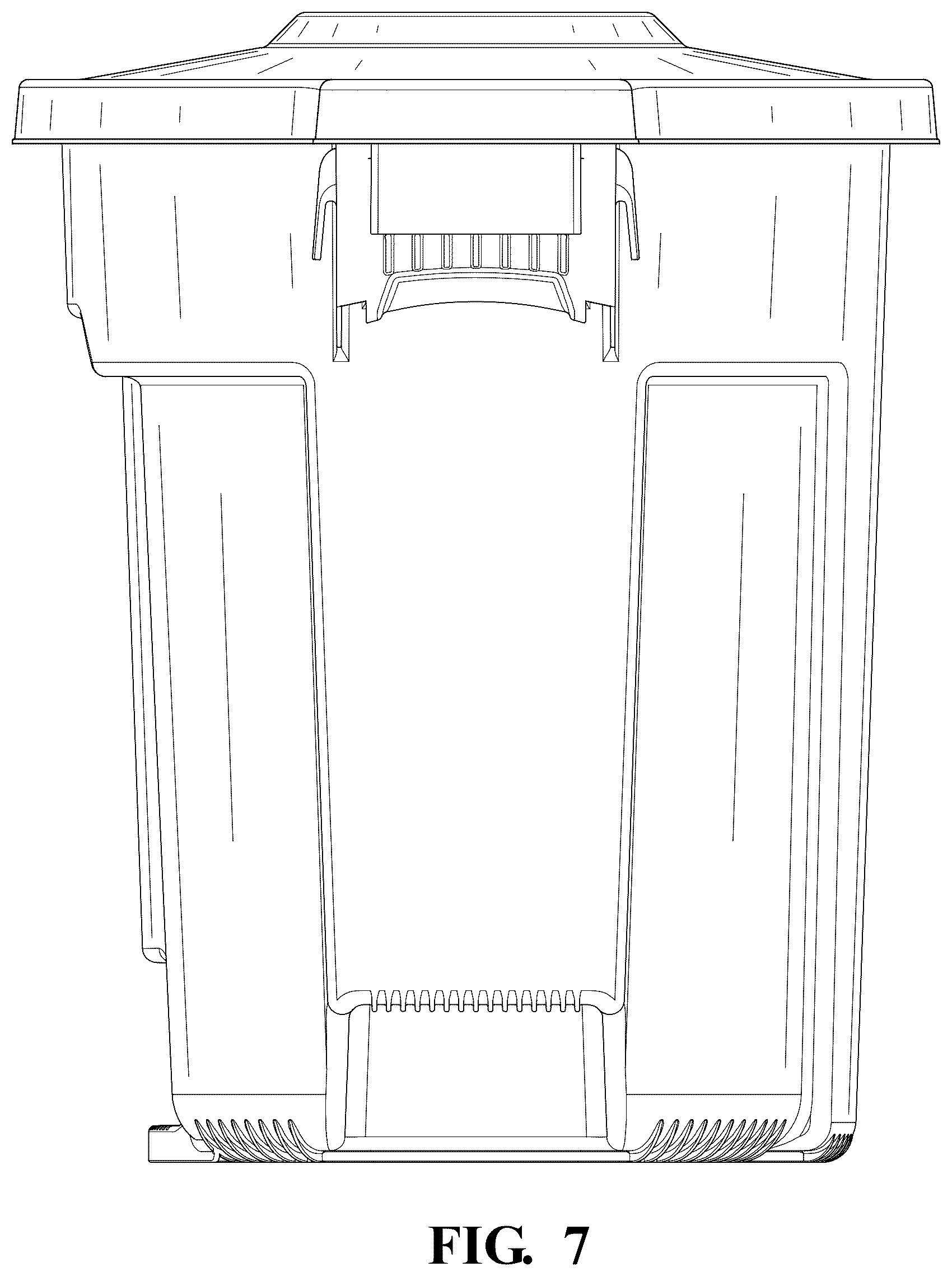 Patent USD1125759 Figure 7 – Trash can