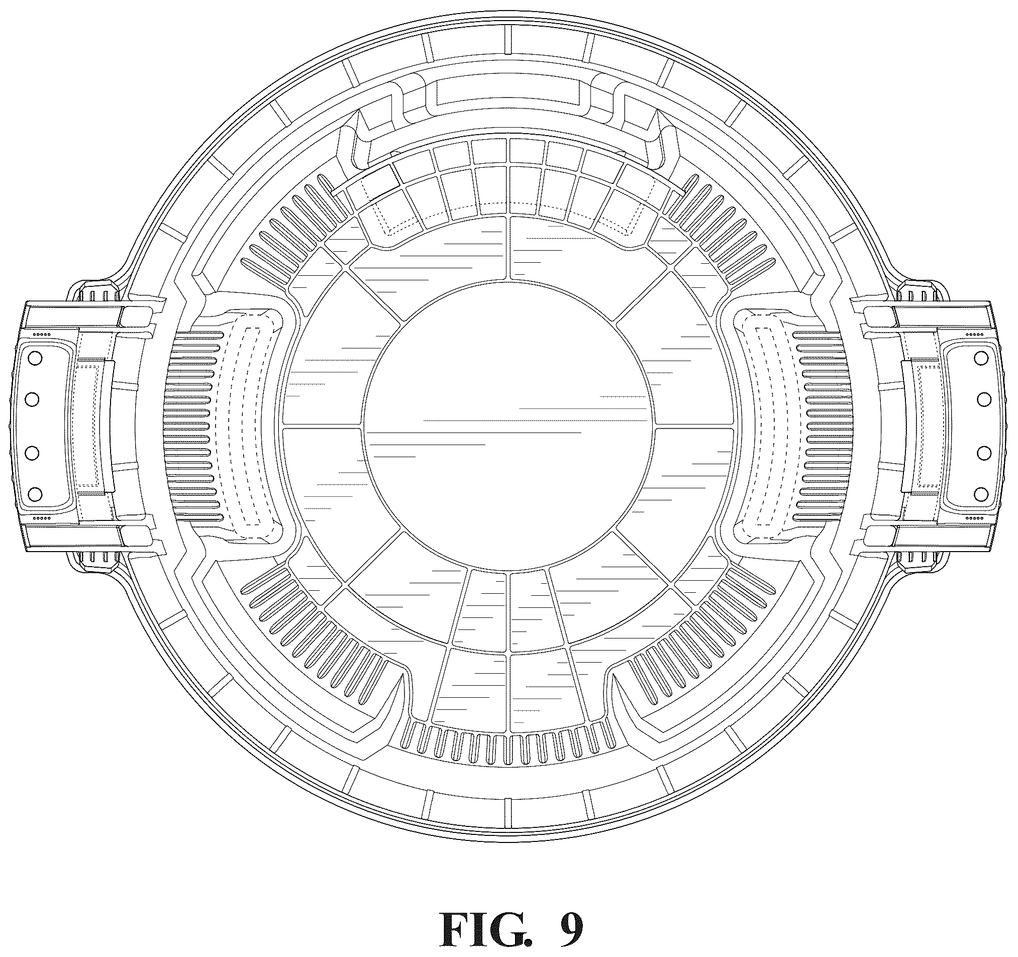 Patent USD1125759 Figure 9 – Trash can
