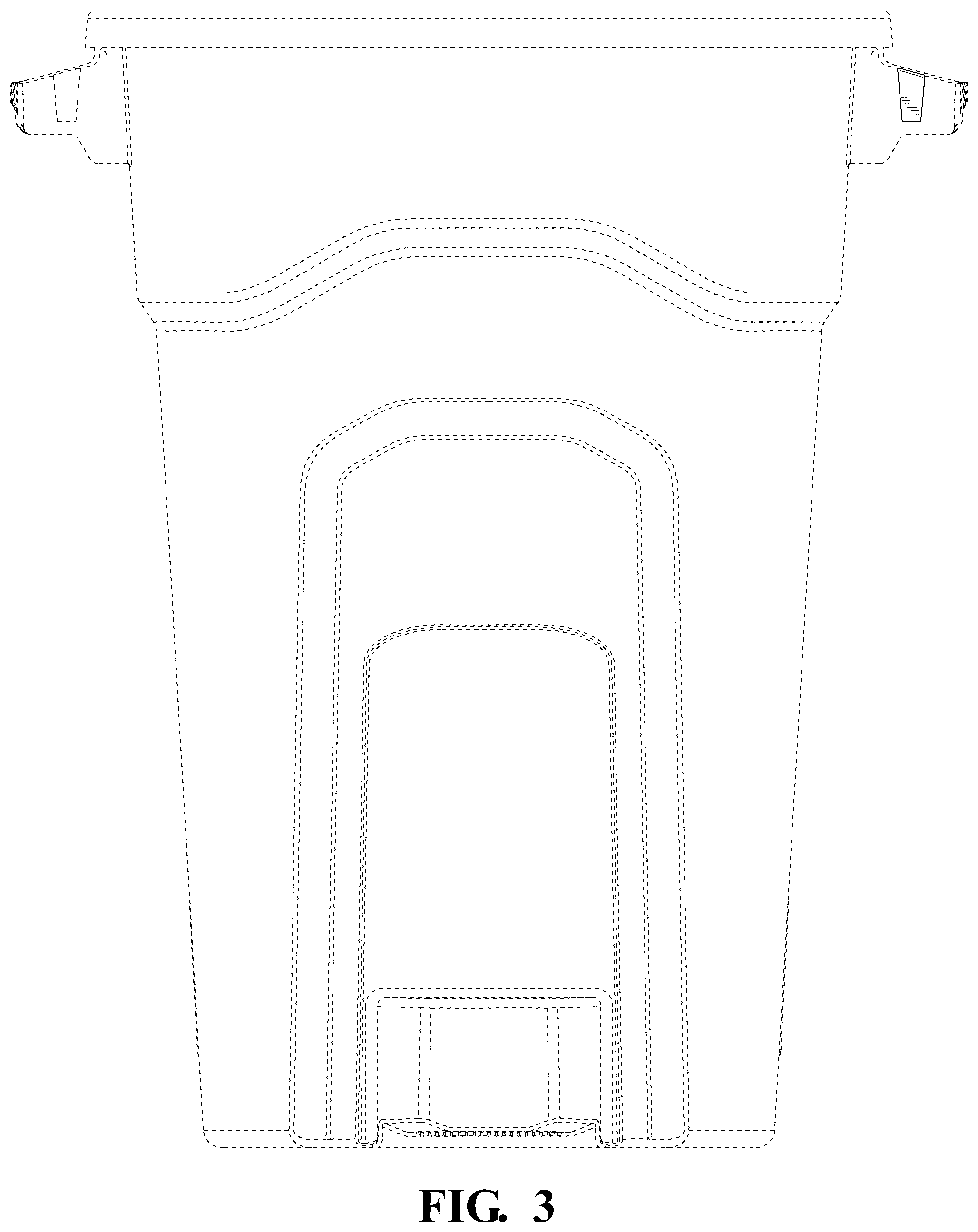 Patent USD1125760 Figure 3 – Trash can cinch