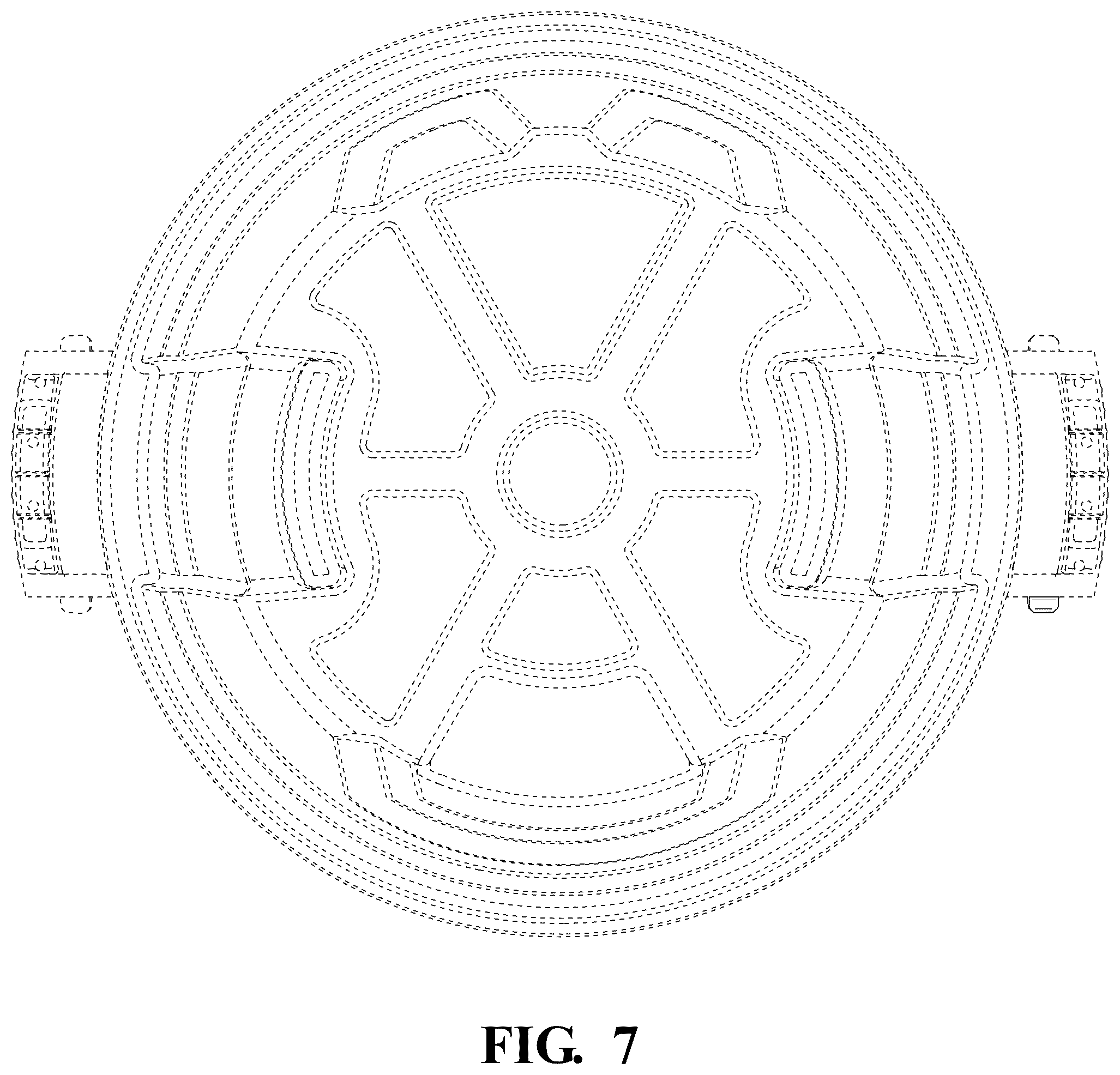 Patent USD1125760 Figure 7 – Trash can cinch