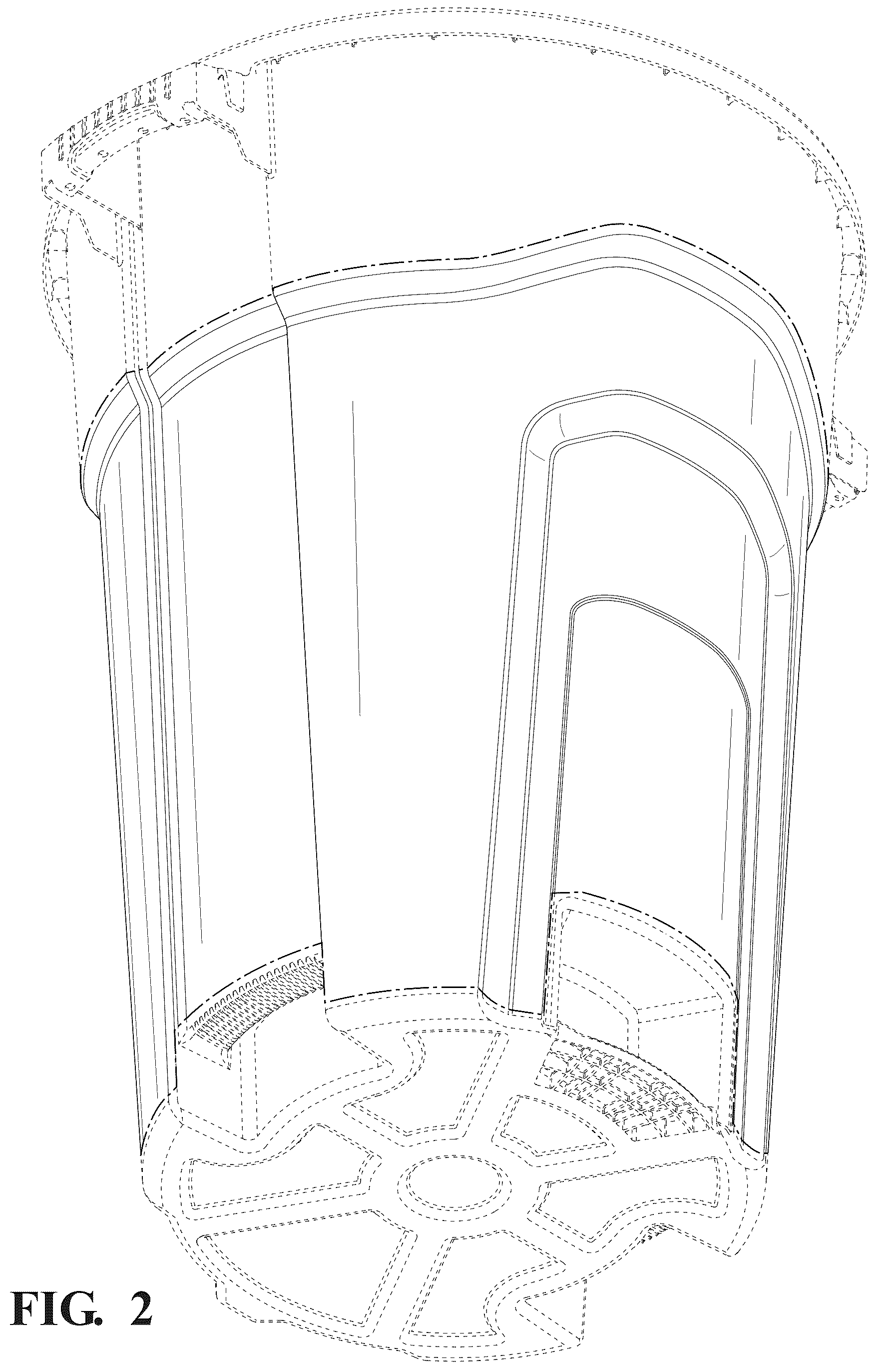 Patent USD1125761 Figure 2 – Trash can vents