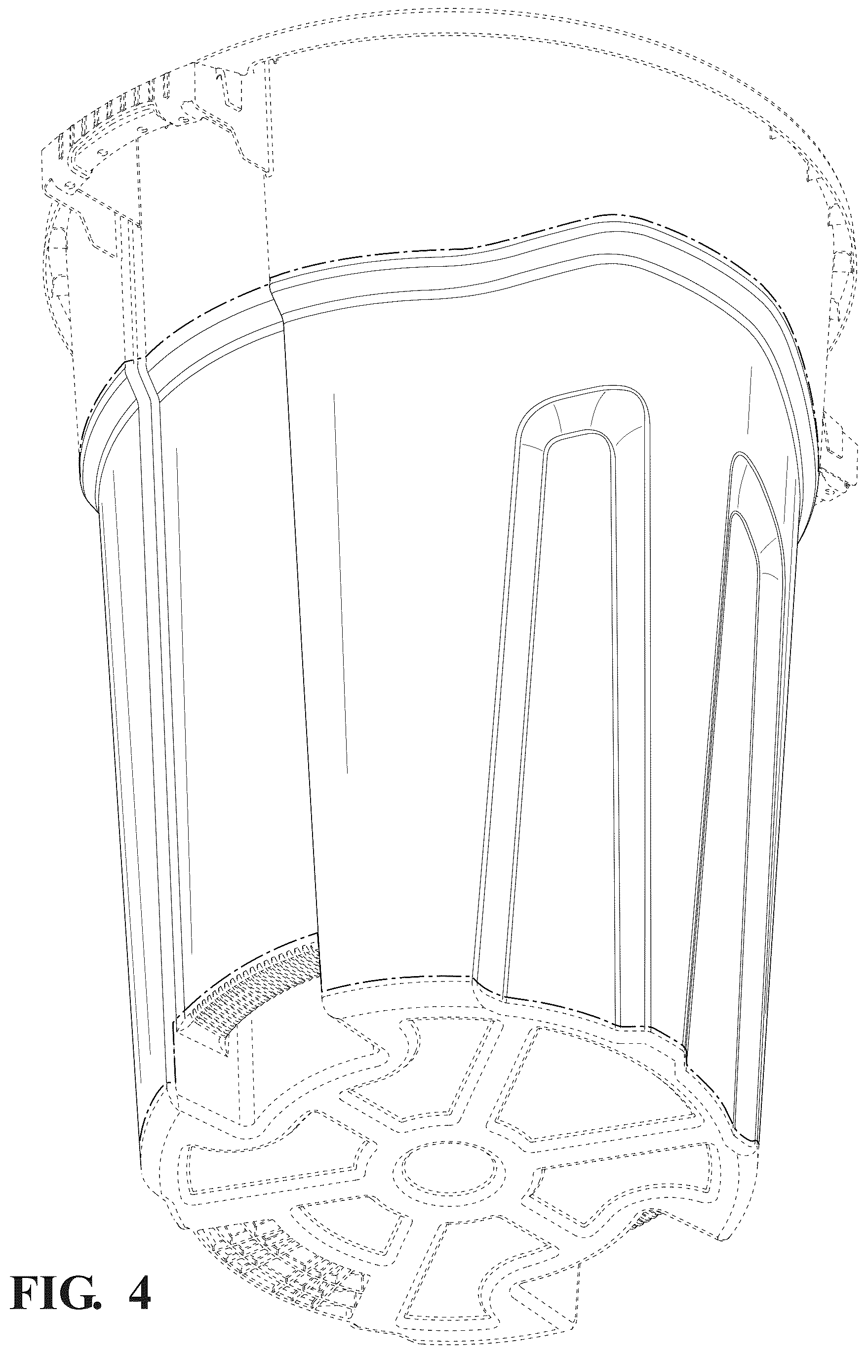 Patent USD1125761 Figure 4 – Trash can vents