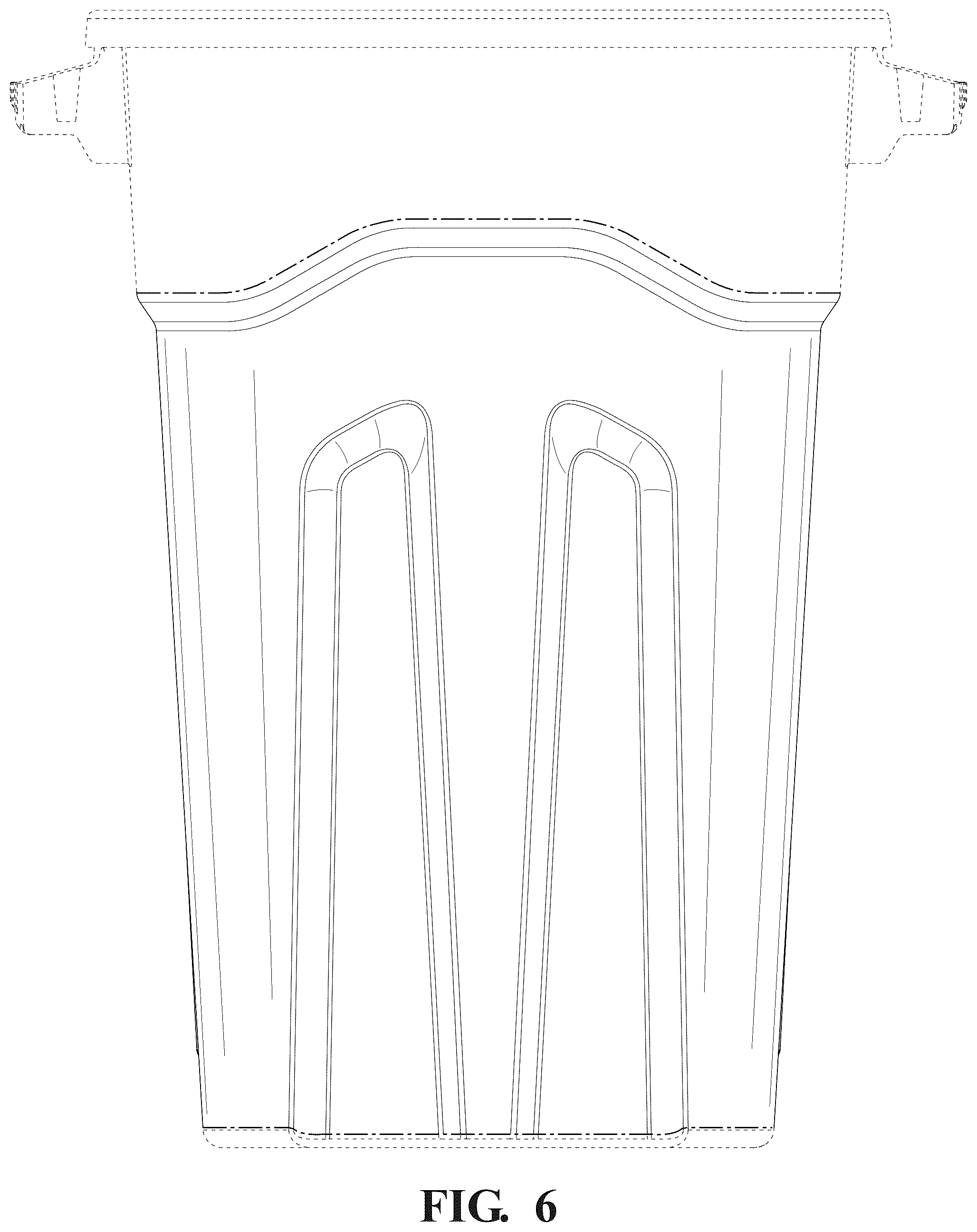 Patent USD1125761 Figure 6 – Trash can vents