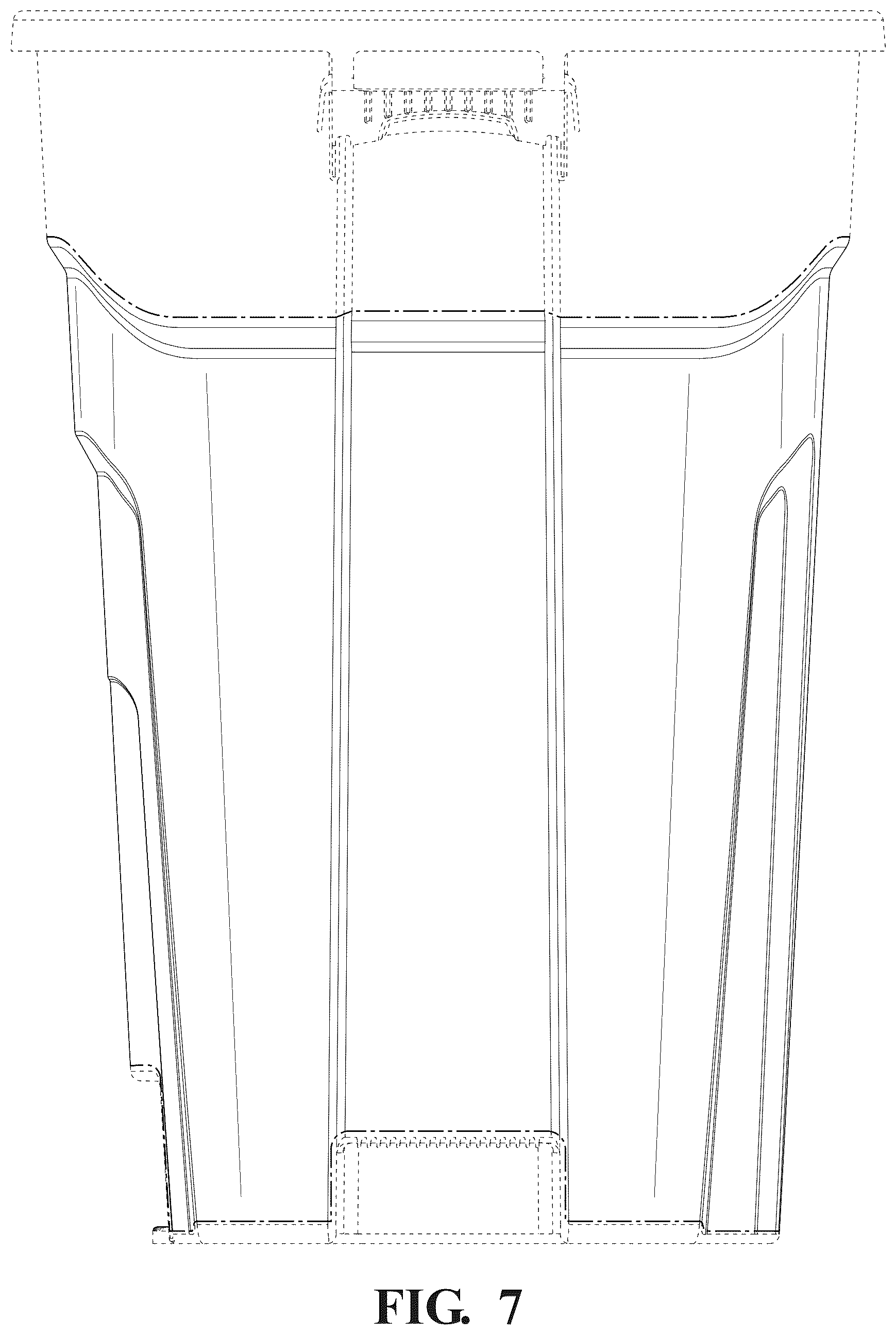 Patent USD1125761 Figure 7 – Trash can vents