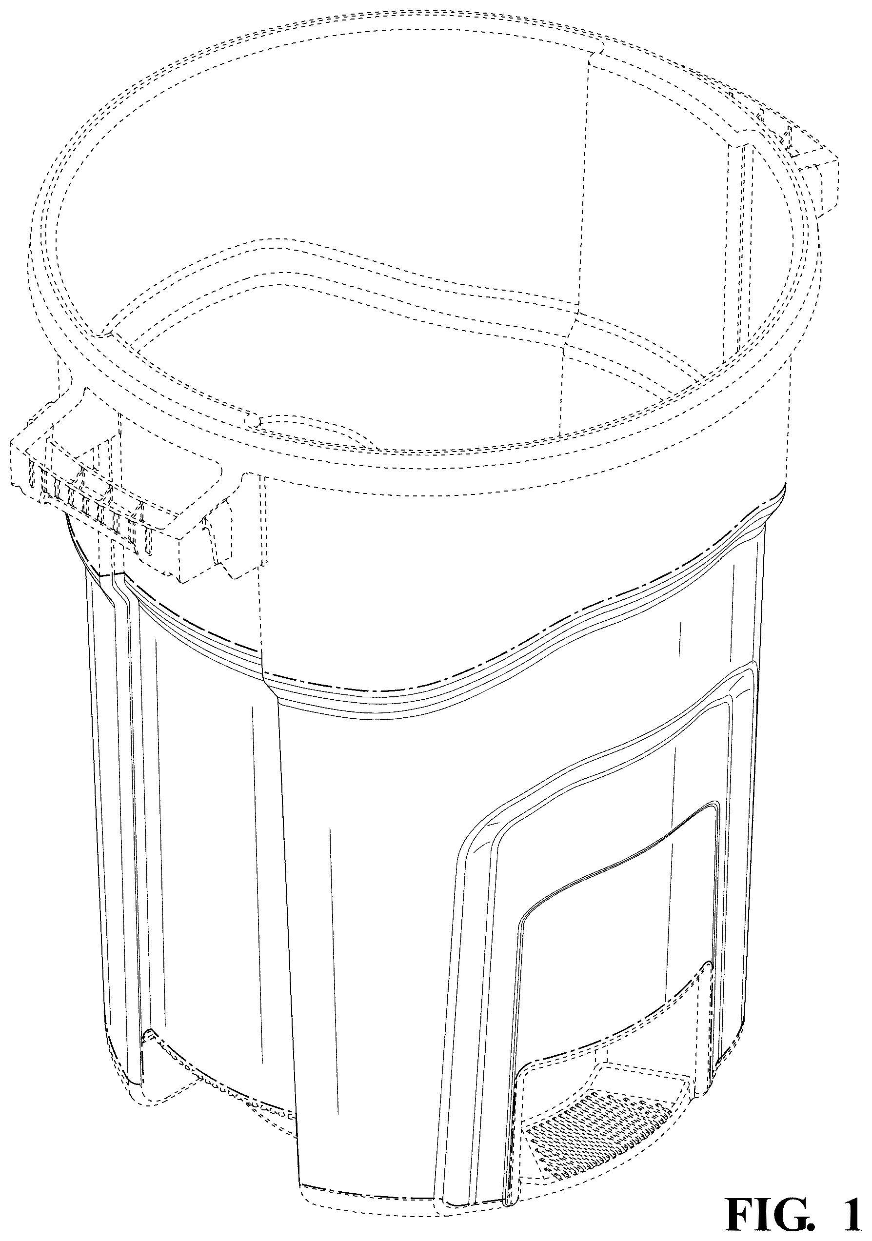 Patent USD1125762 Figure 1 – Trash can vents