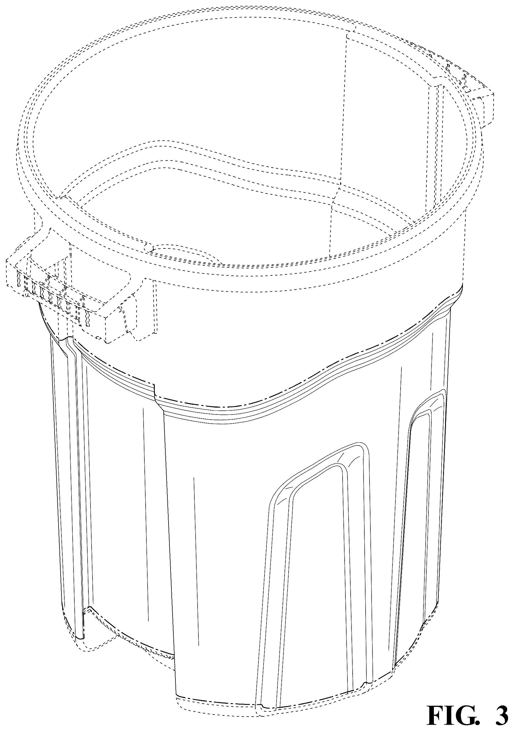 Patent USD1125762 Figure 3 – Trash can vents