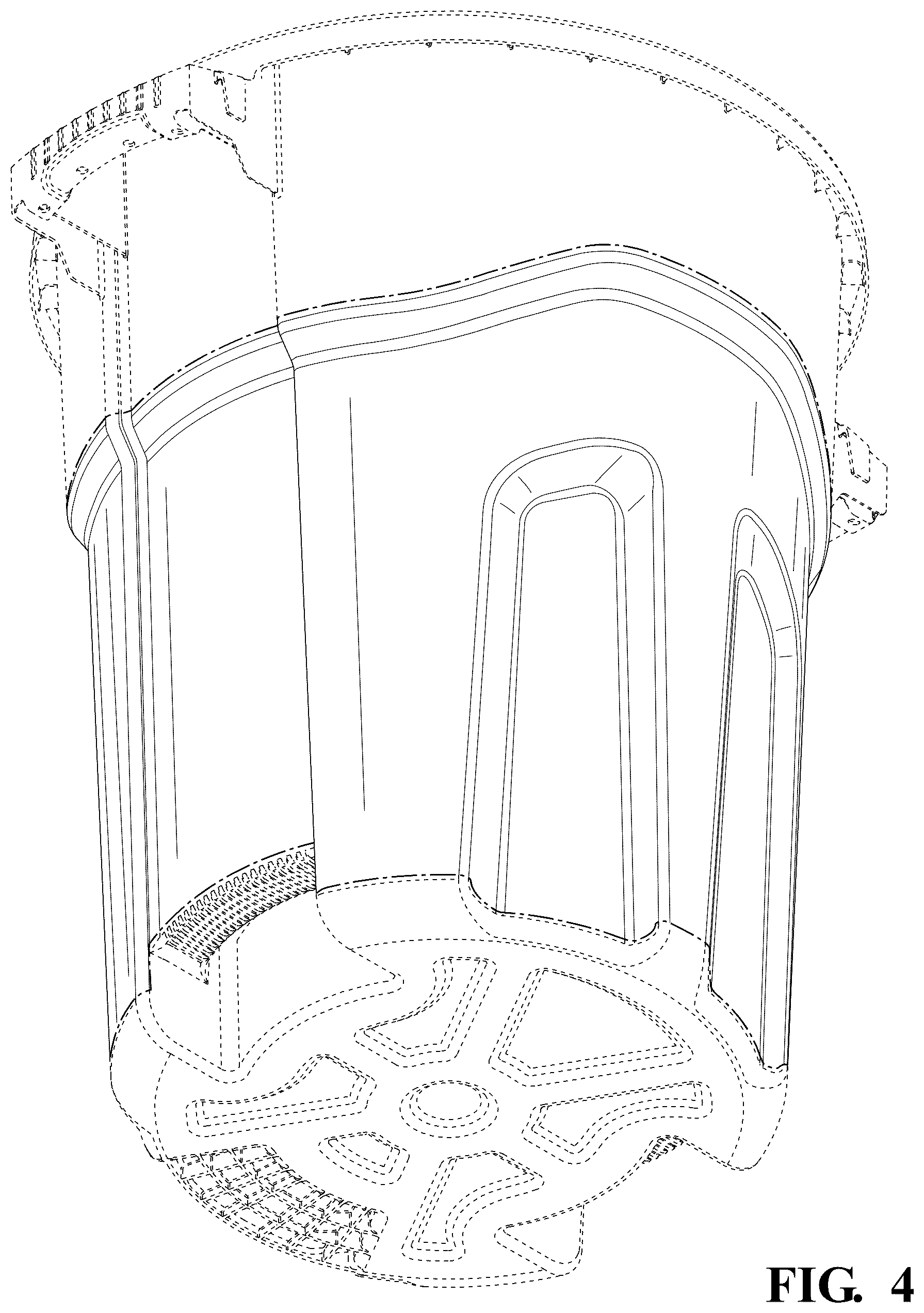 Patent USD1125762 Figure 4 – Trash can vents