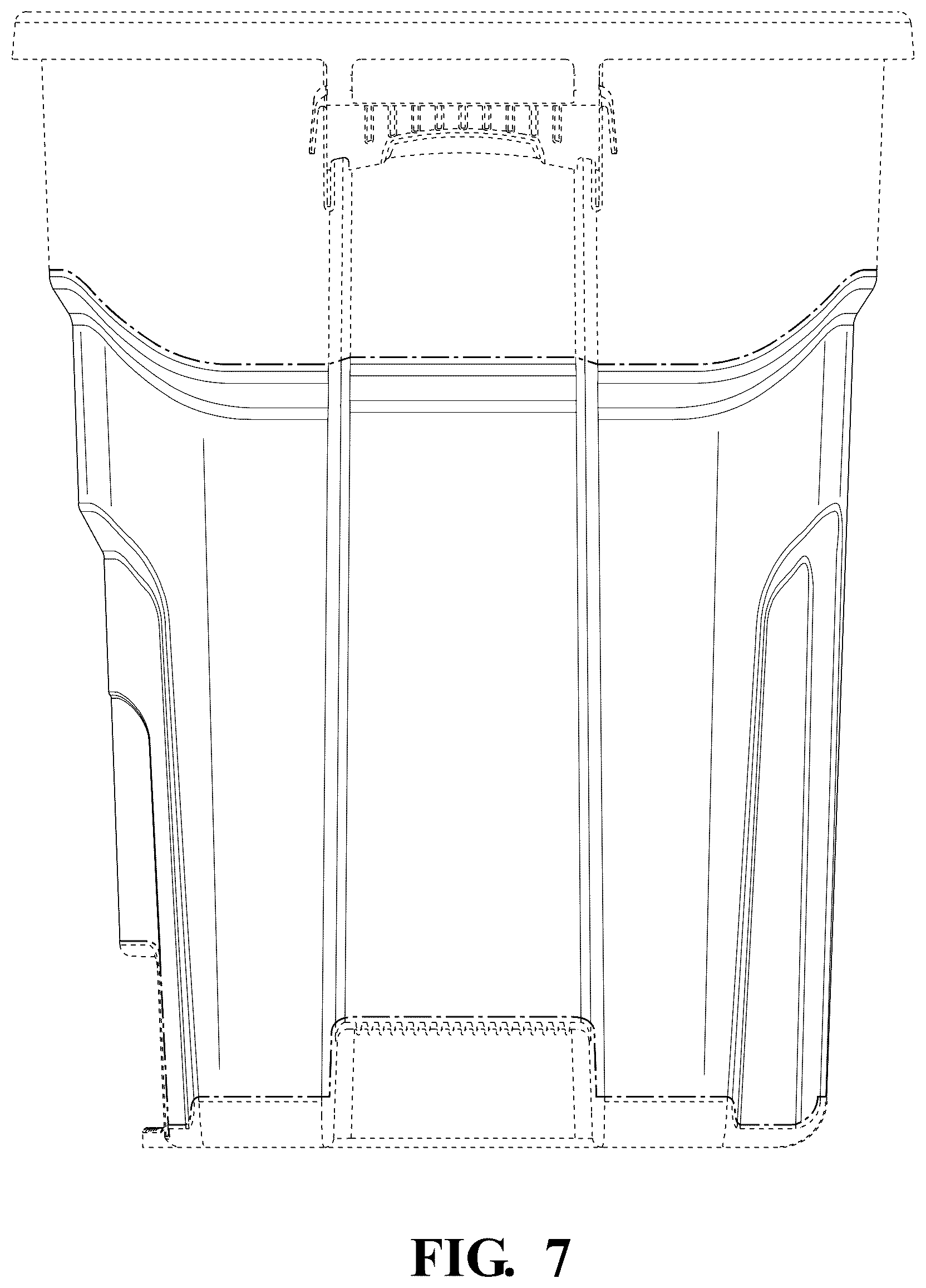 Patent USD1125762 Figure 7 – Trash can vents