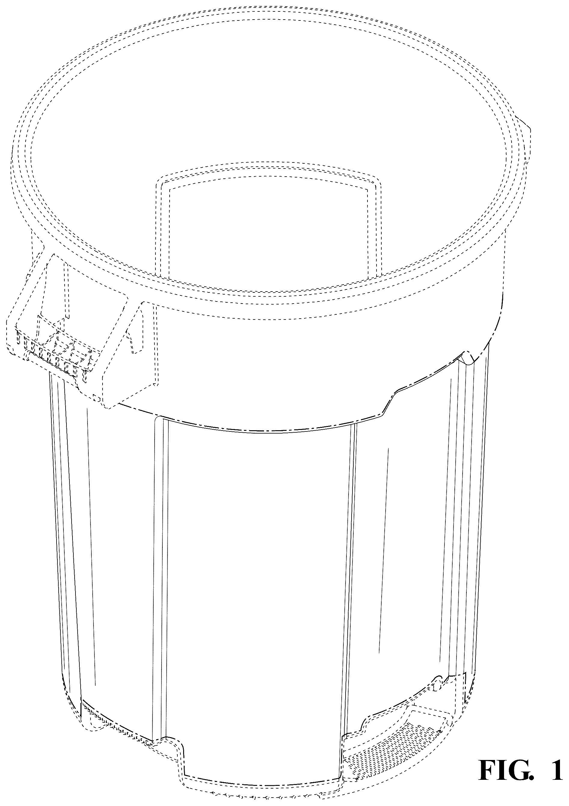 Patent USD1125763 Figure 1 – Trash can vents