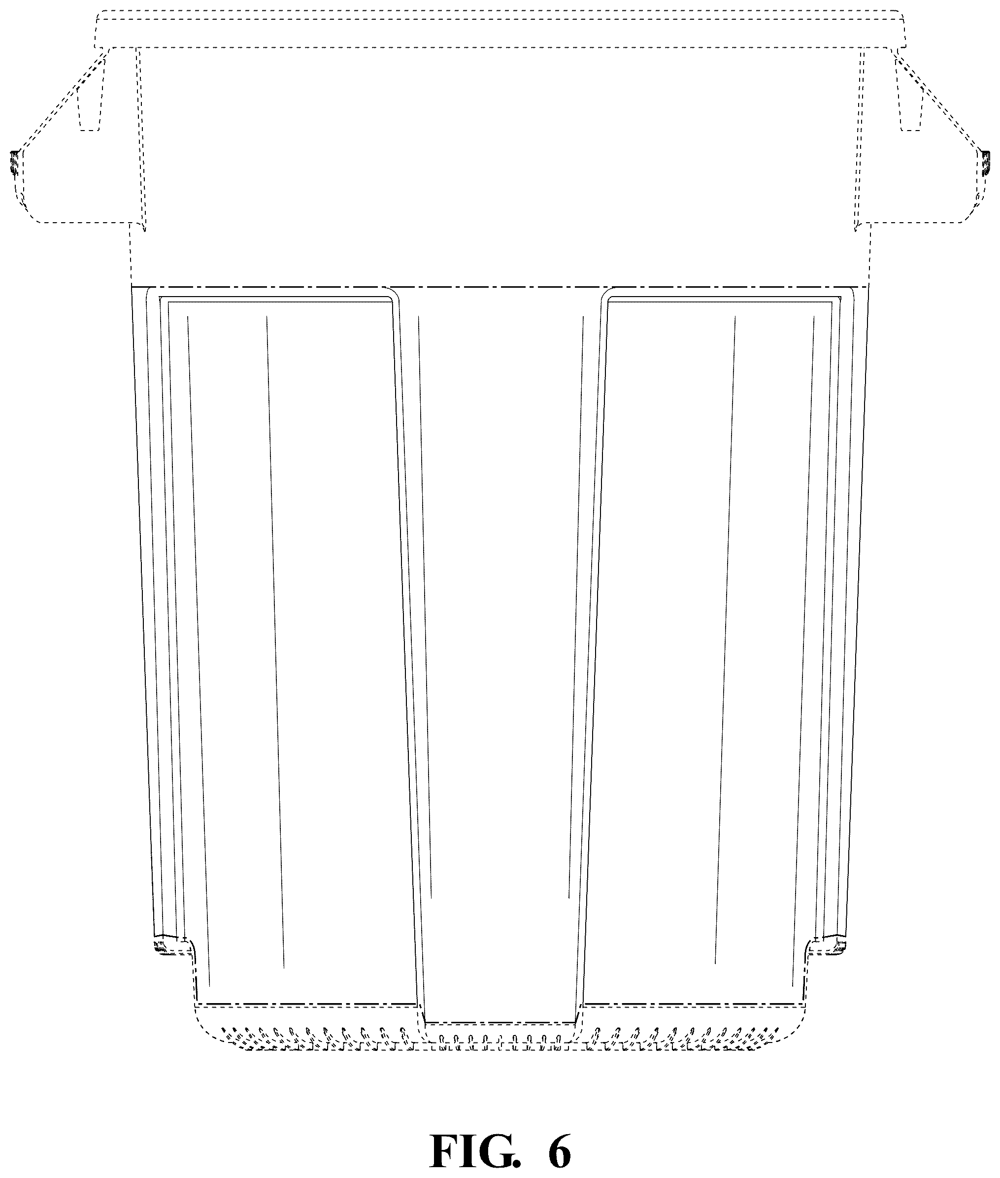 Patent USD1125763 Figure 6 – Trash can vents