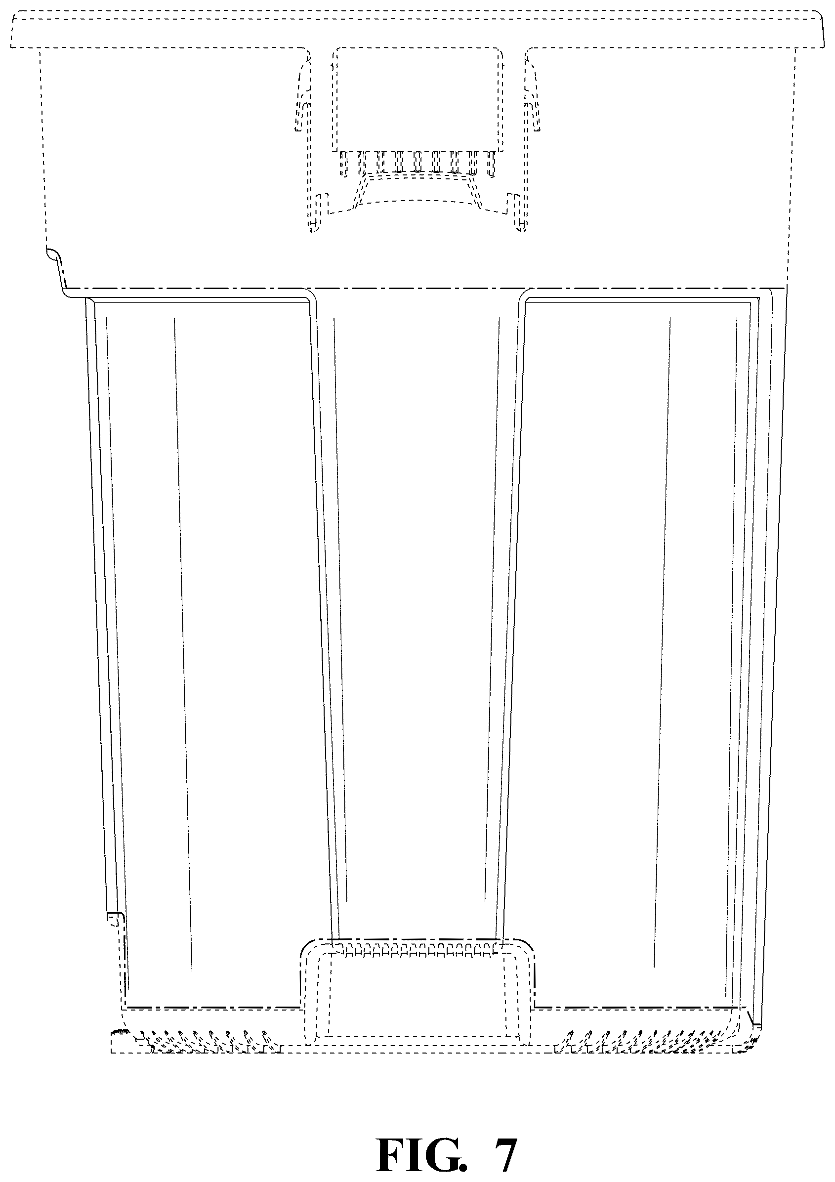 Patent USD1125763 Figure 7 – Trash can vents