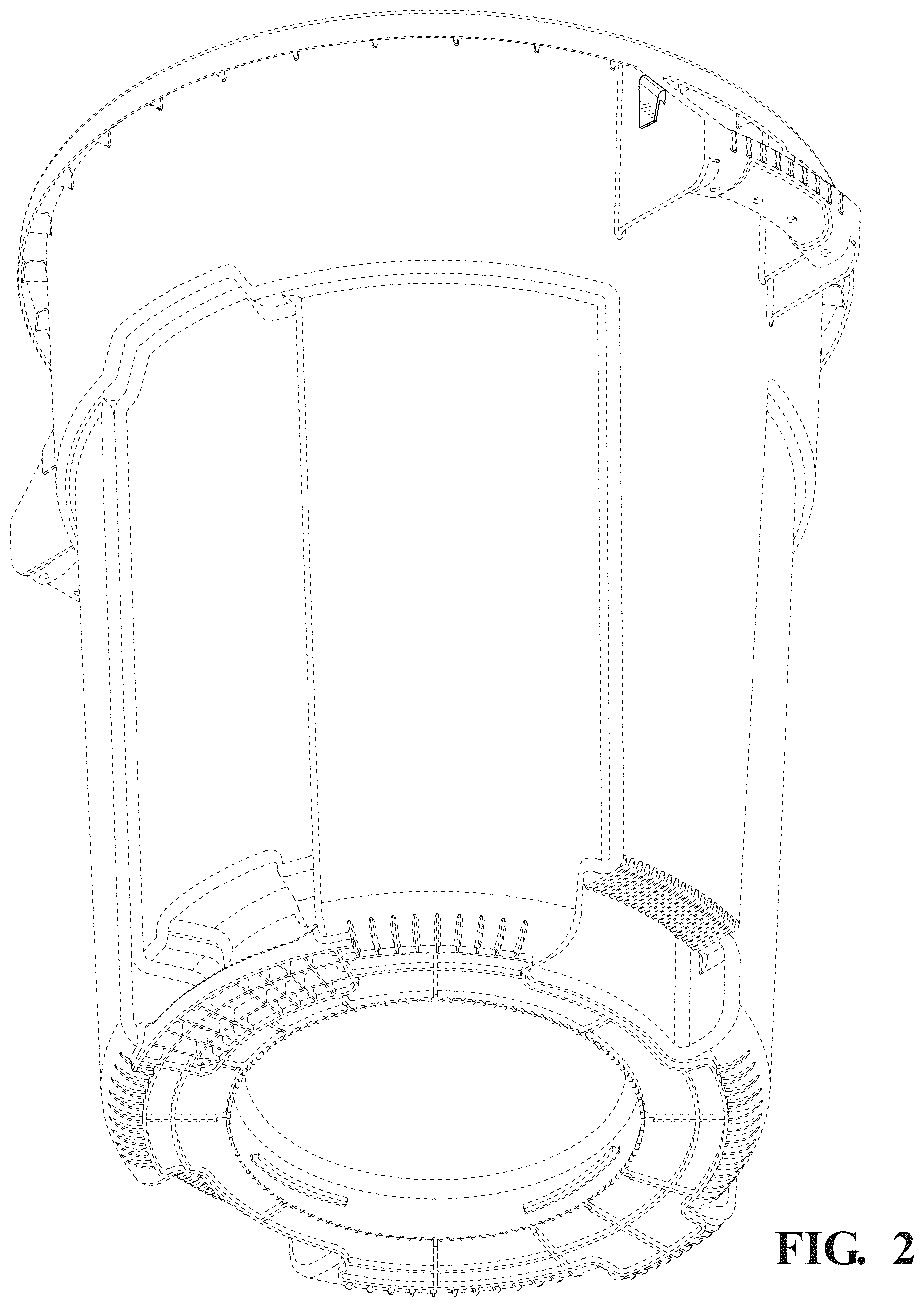 Patent USD1125764 Figure 2 – Trash can cinch