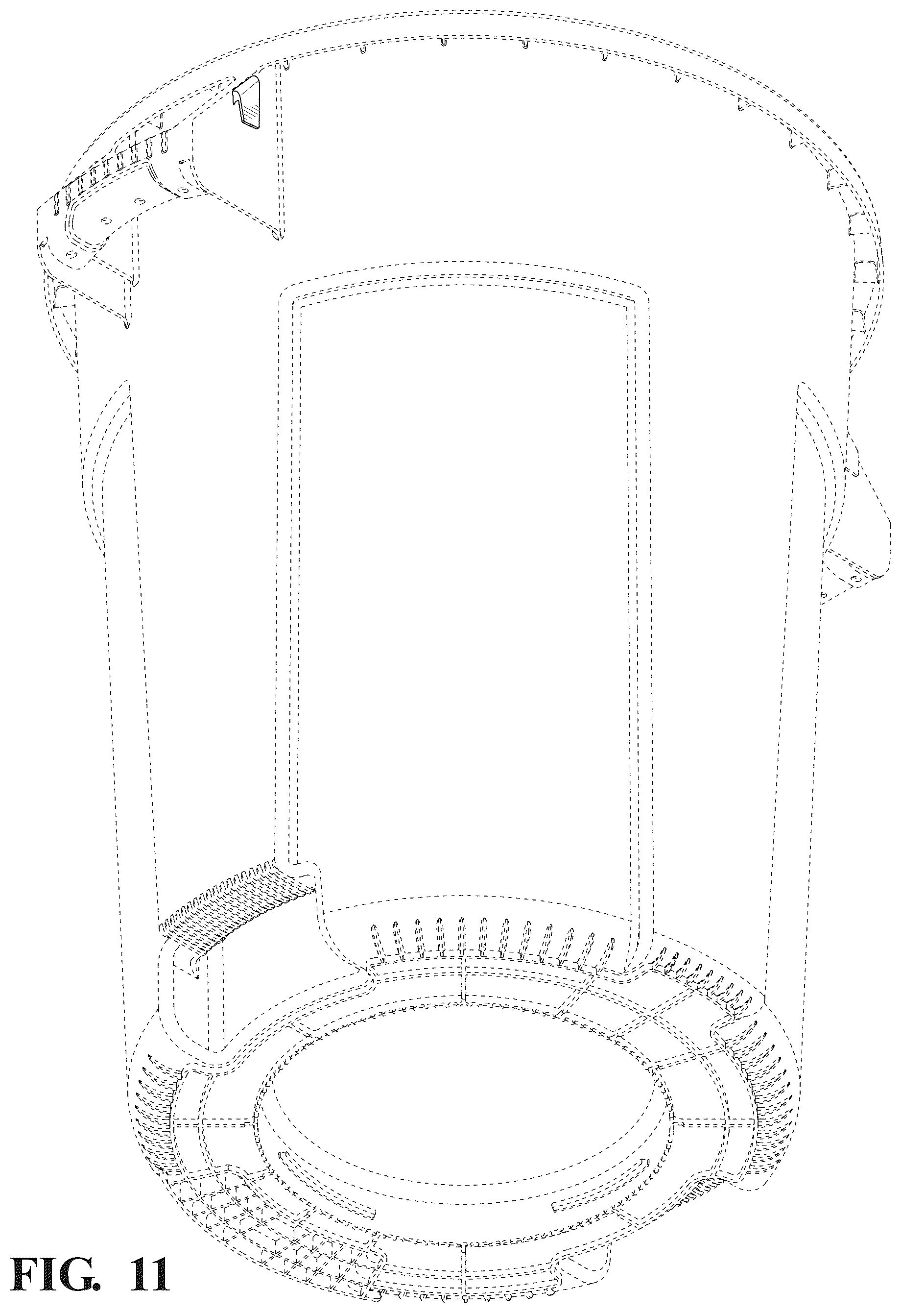 Patent USD1125764 Figure 11 – Trash can cinch