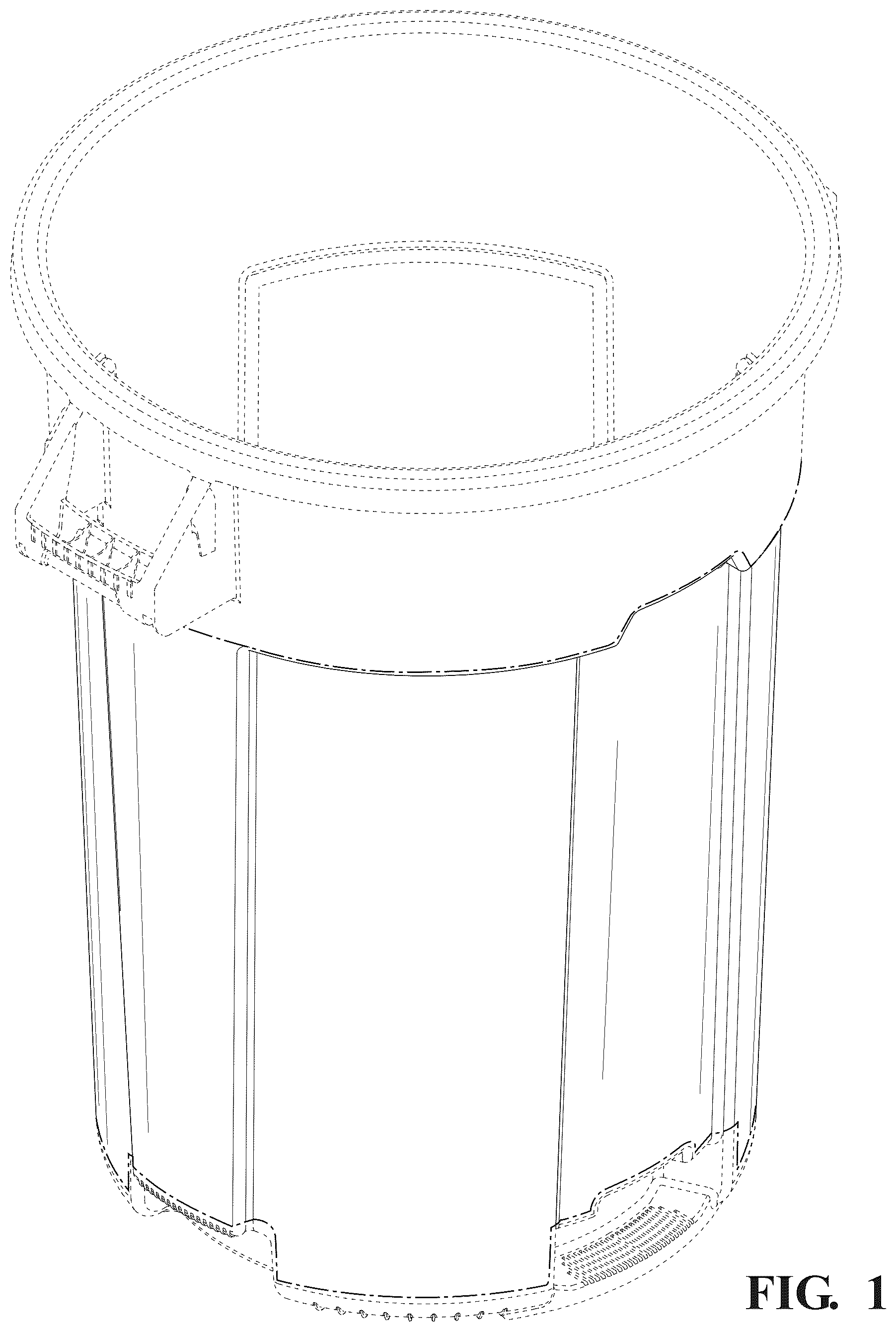 Patent USD1125765 Figure 1 – Trash can vents